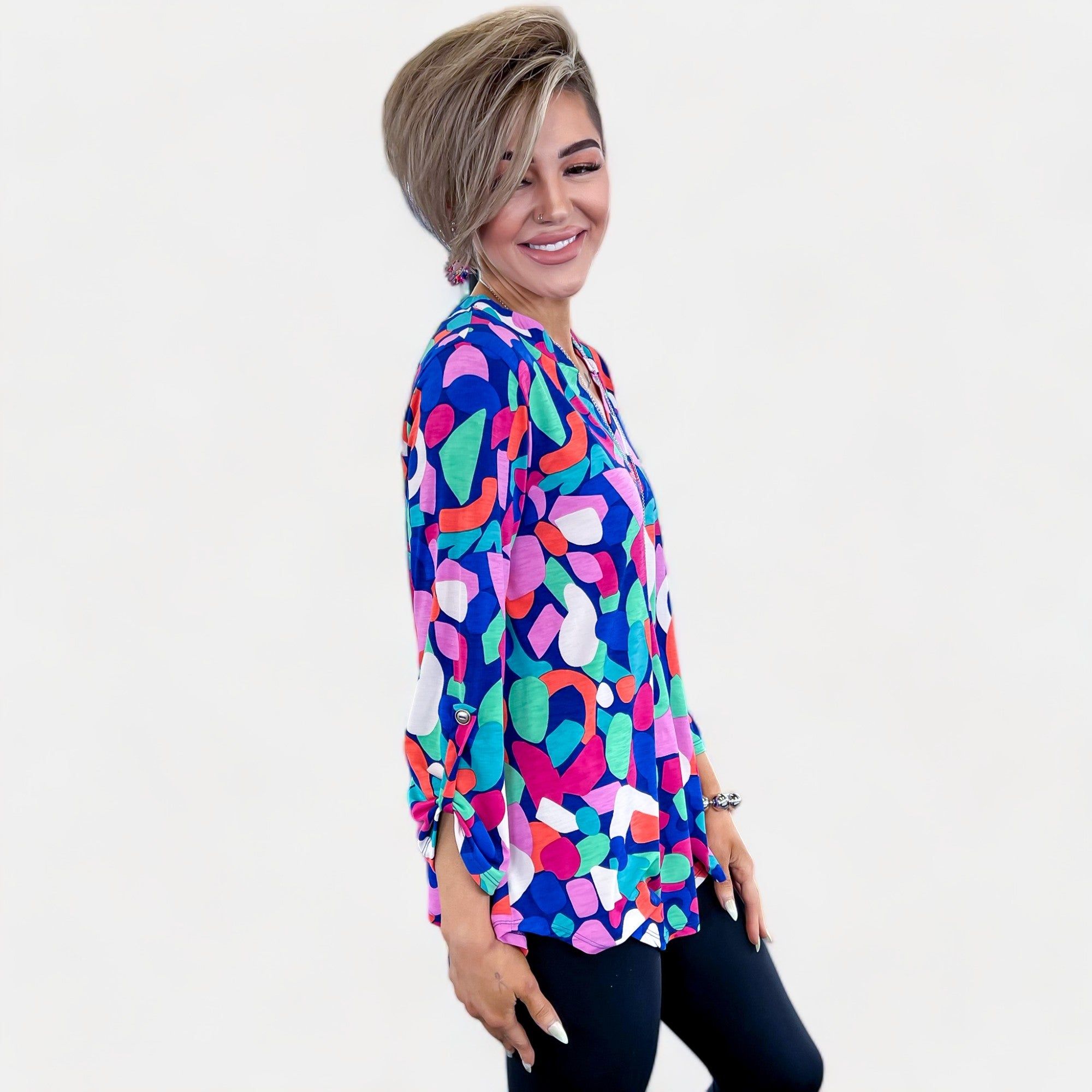 Navy Abstract Lizzy Top sold by ZZs product image thumbnail 4