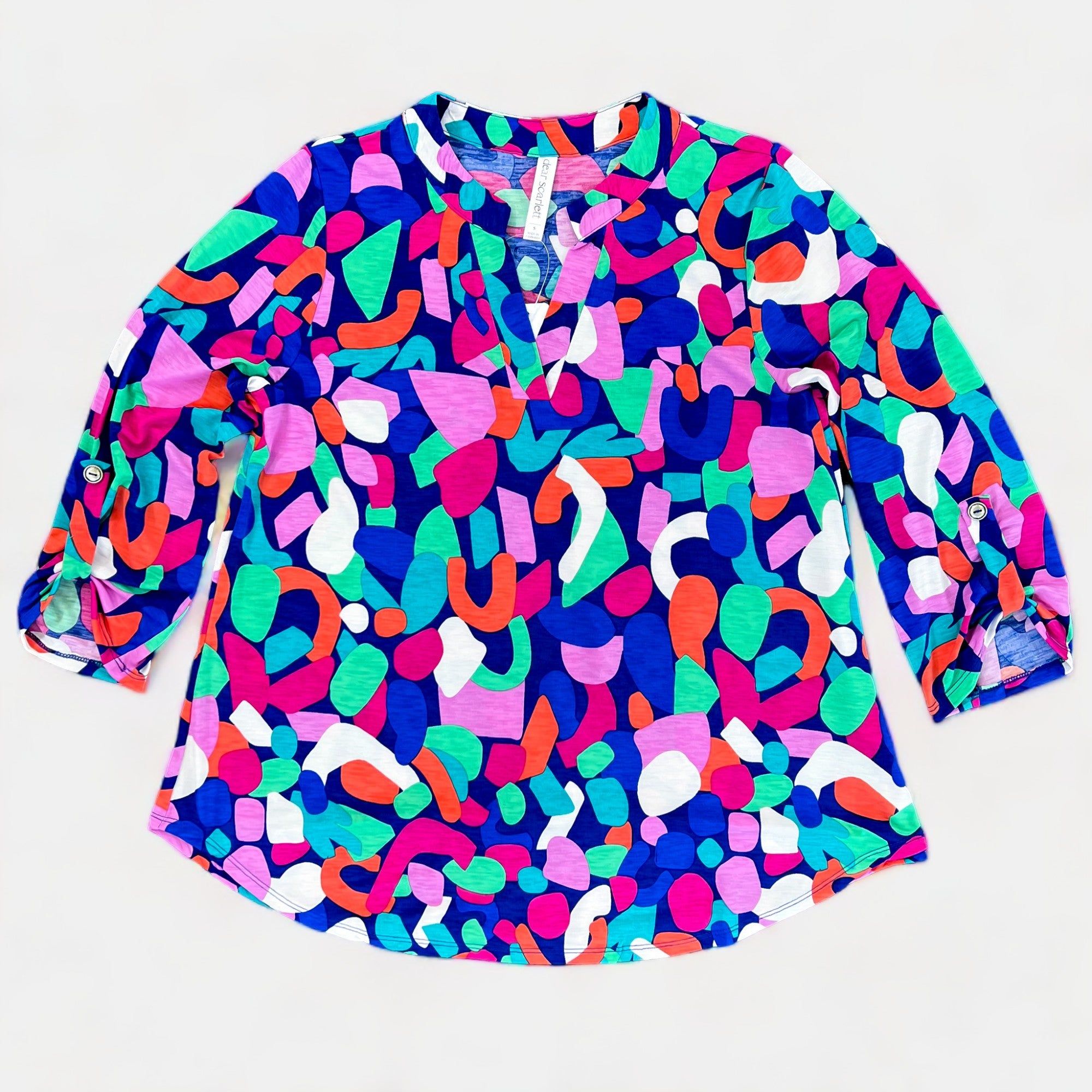 Navy Abstract Lizzy Top sold by ZZs