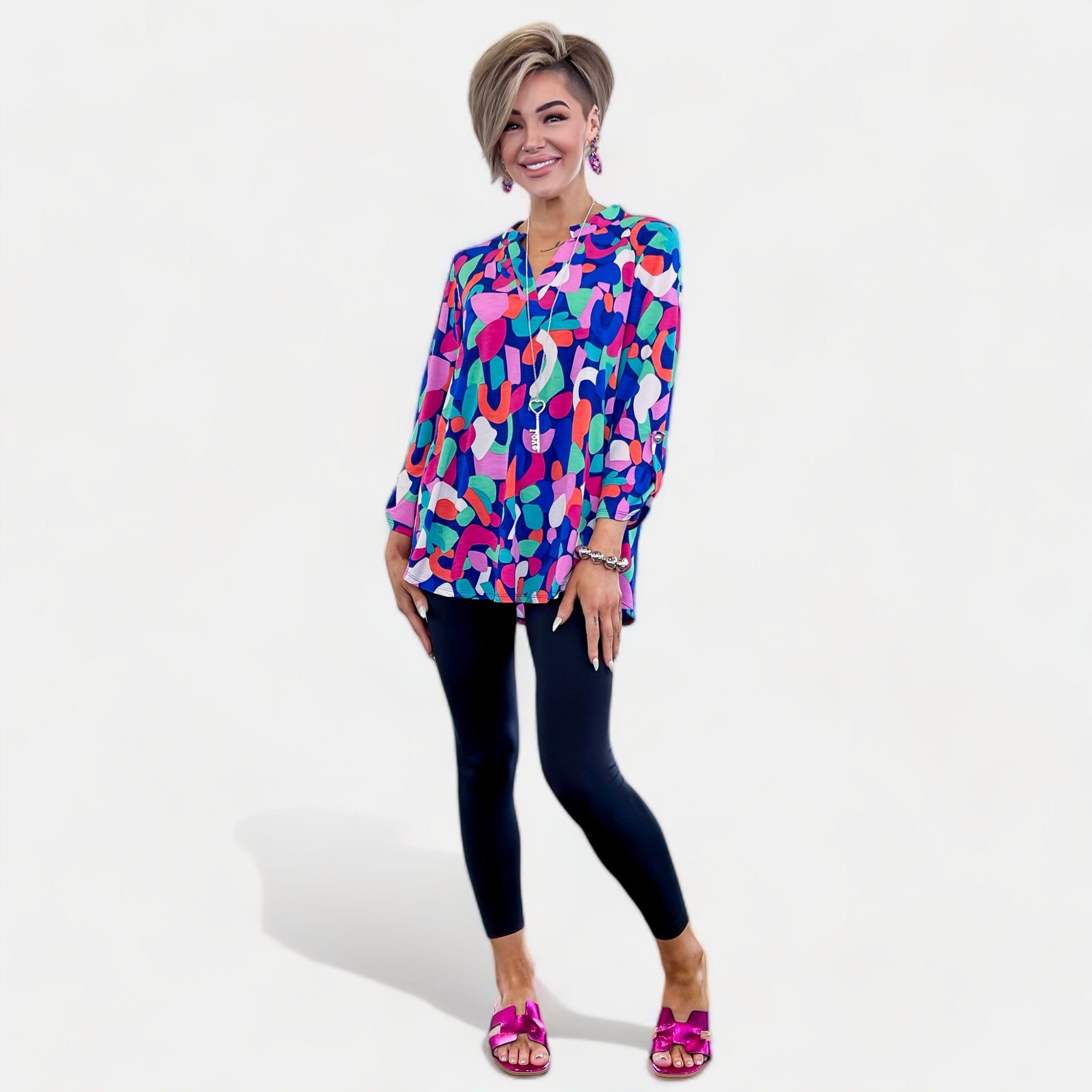 Navy Abstract Lizzy Top sold by ZZs product image thumbnail 3