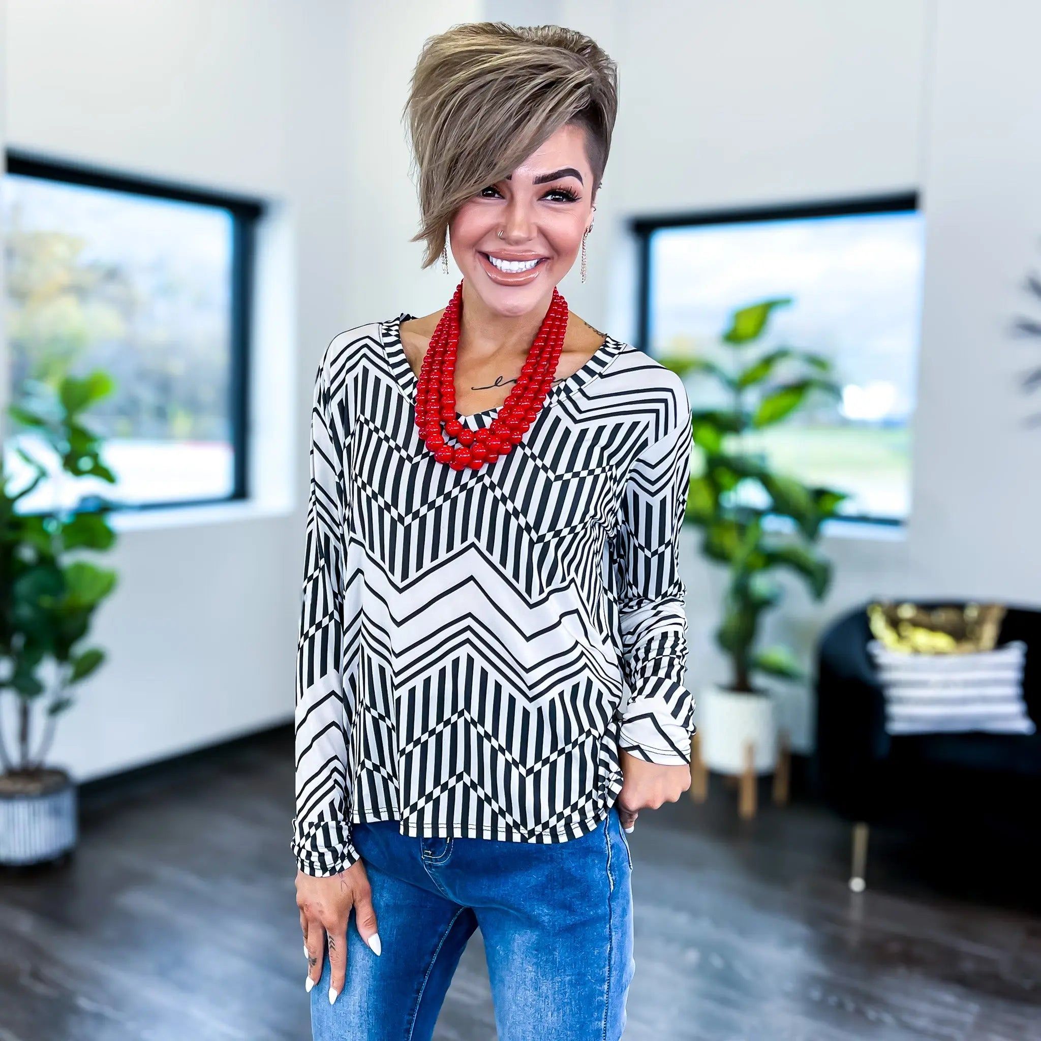 Chevron Girlfriend Top sold by ZZs product image thumbnail 3