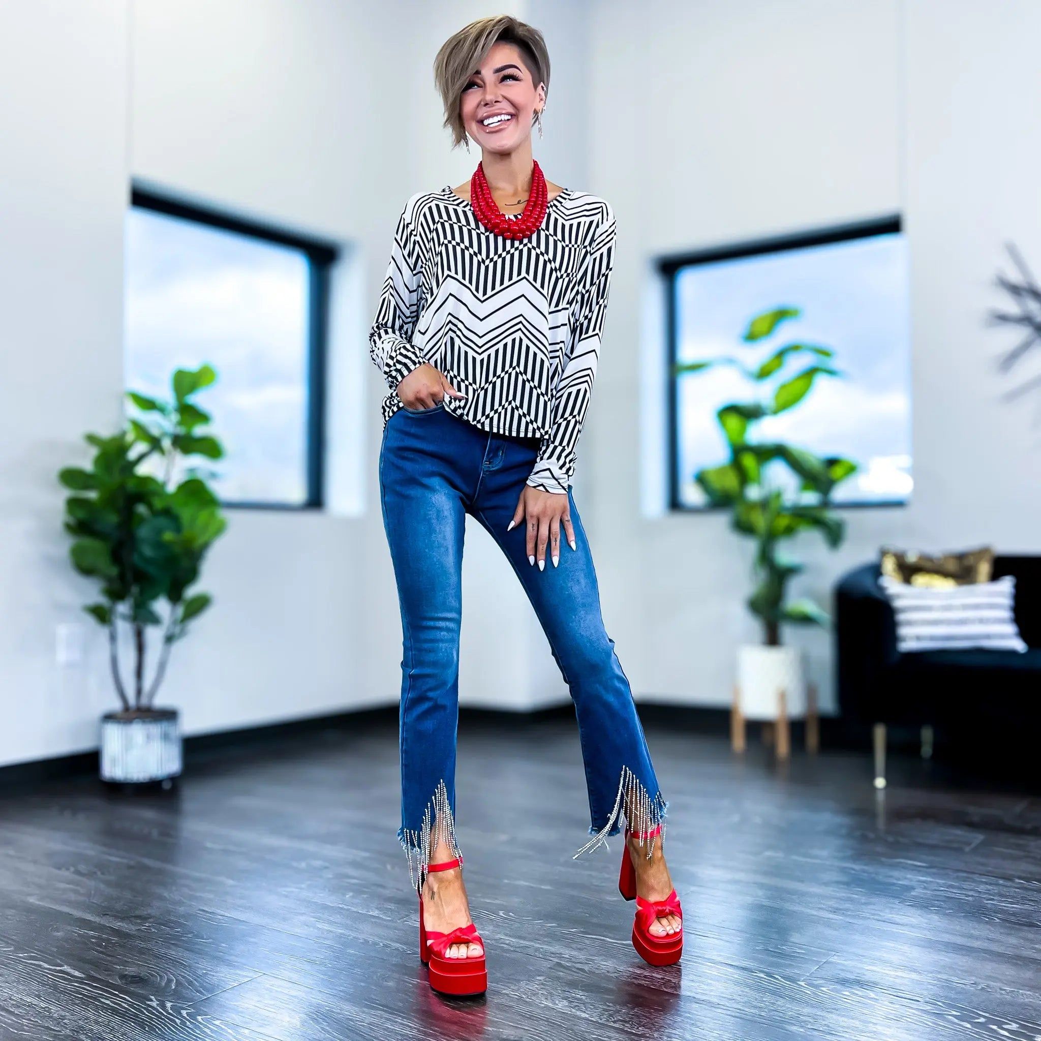 Chevron Girlfriend Top sold by ZZs product image thumbnail 4