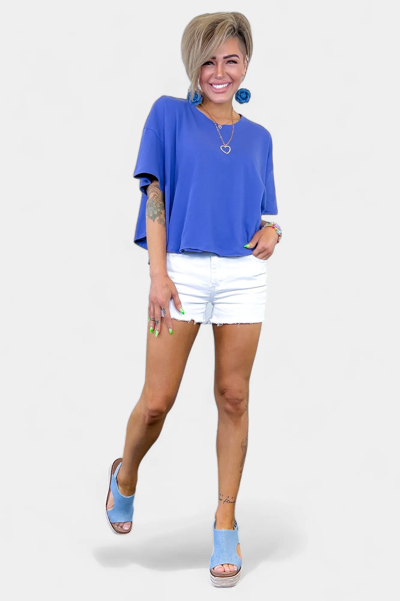 Oversized Crop Short Sleeve Top sold by ZZs product image thumbnail 3