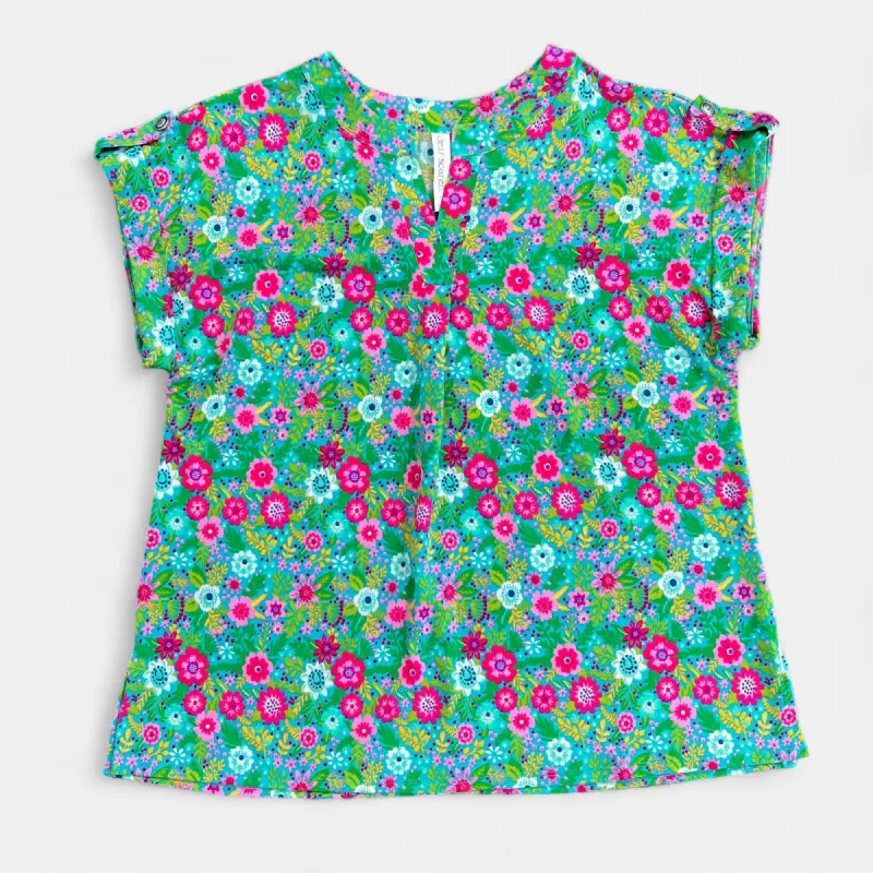Emerald Blooming Lizzy Short Sleeve Top sold by ZZs