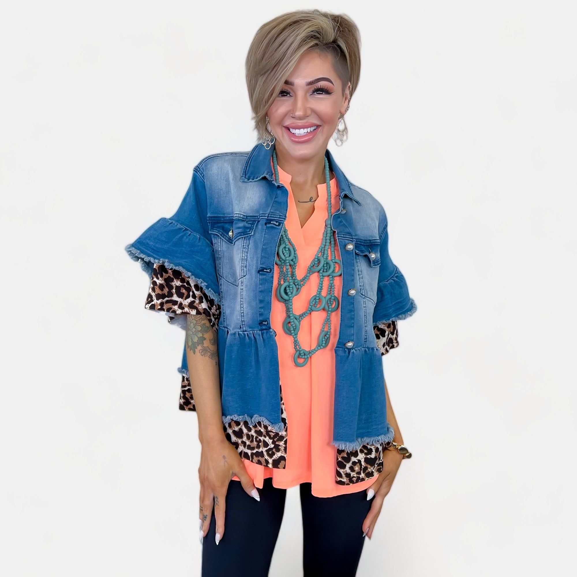 Neon Orange Lizzy Tank Top sold by ZZs product image thumbnail 3