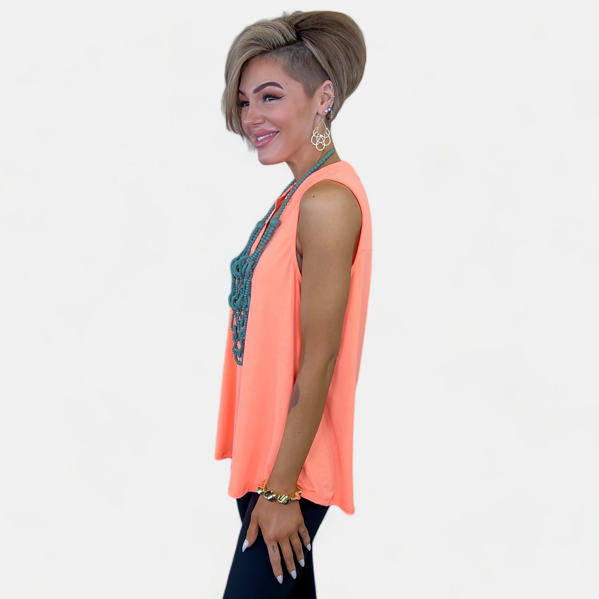 Neon Orange Lizzy Tank Top sold by ZZs product image thumbnail 5