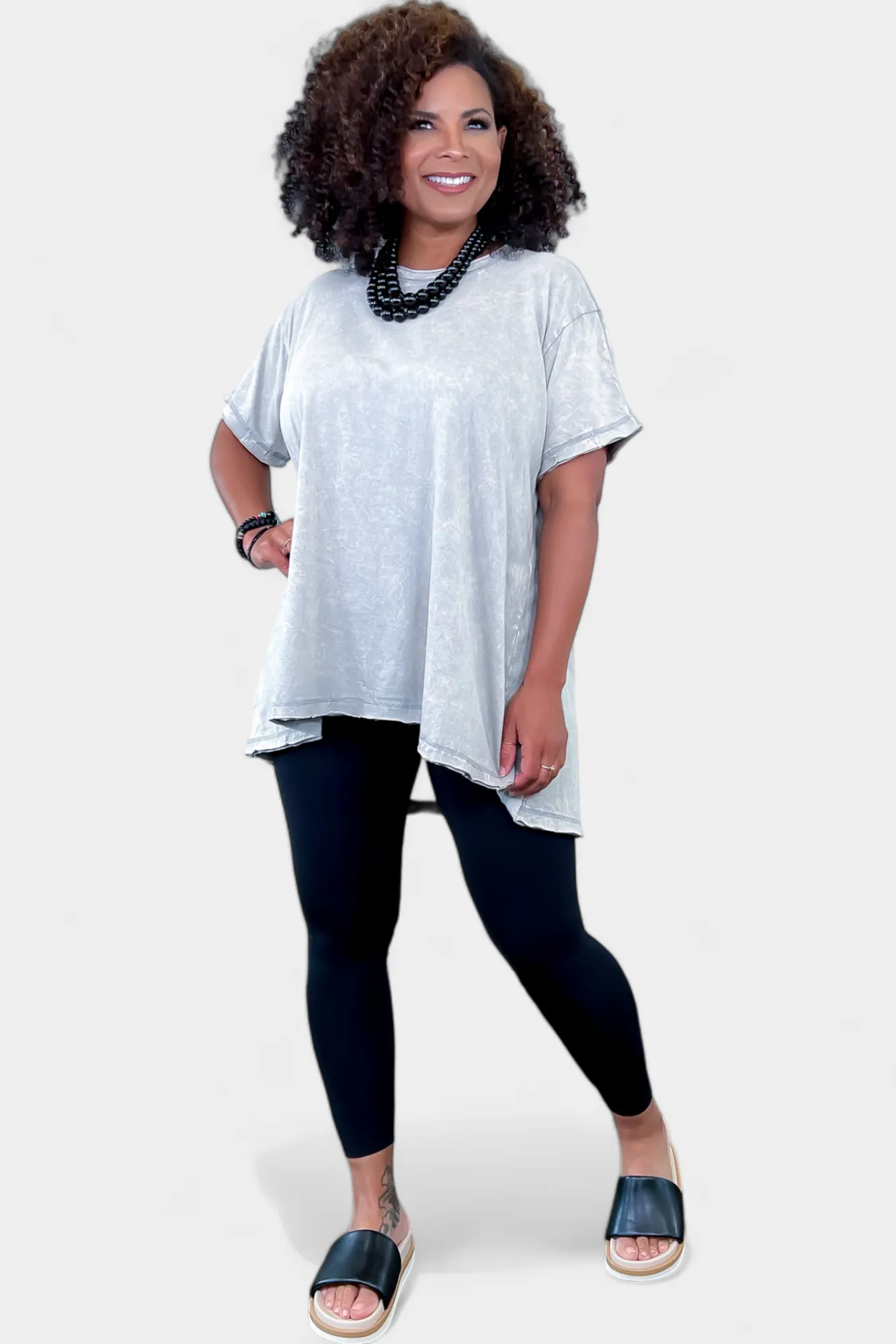 Sleet Cotton Oversized Top sold by ZZs