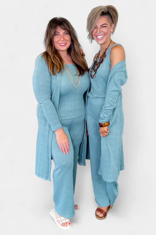 Green Knit Cardigan Set sold by ZZs