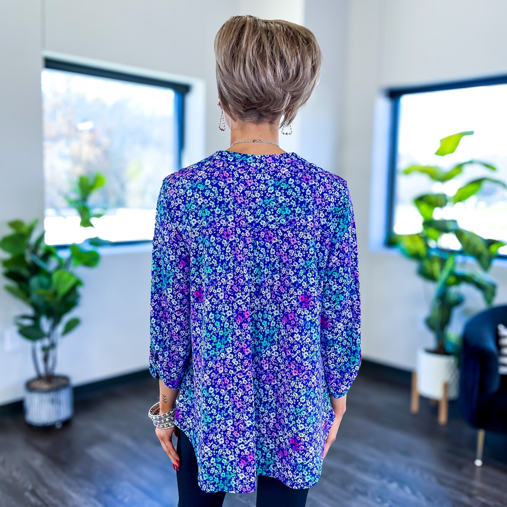 Blue Floral Lizzy Top sold by ZZs product image thumbnail 4