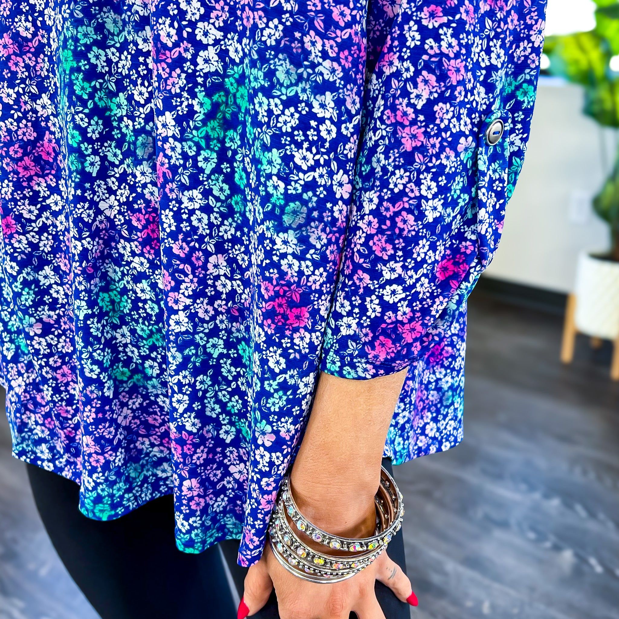 Blue Floral Lizzy Top sold by ZZs product image thumbnail 5