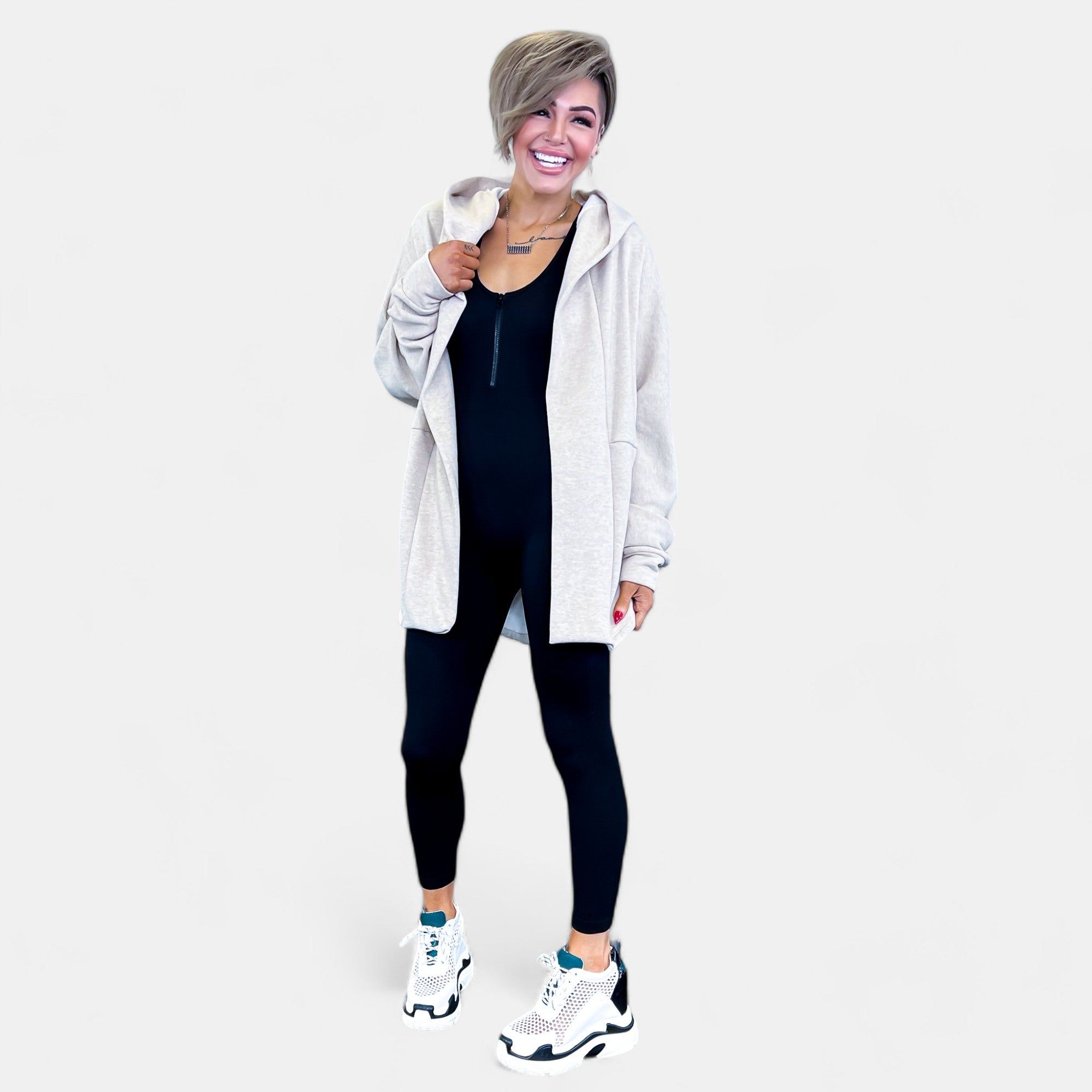 Black Zipper Ribbed Jumpsuit sold by ZZs product image thumbnail 4