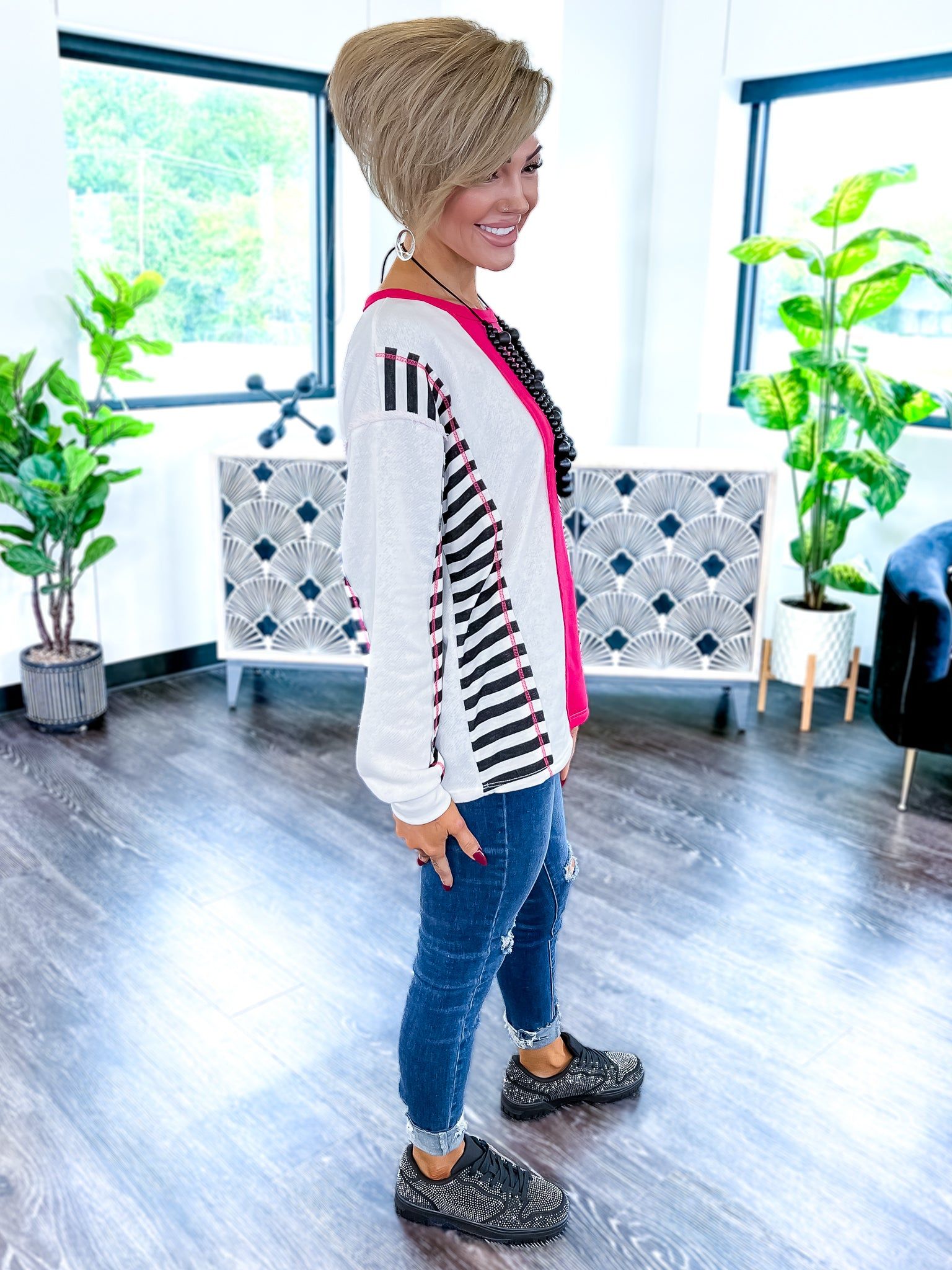 Striped Top | Fuchsia sold by ZZs product image thumbnail 4