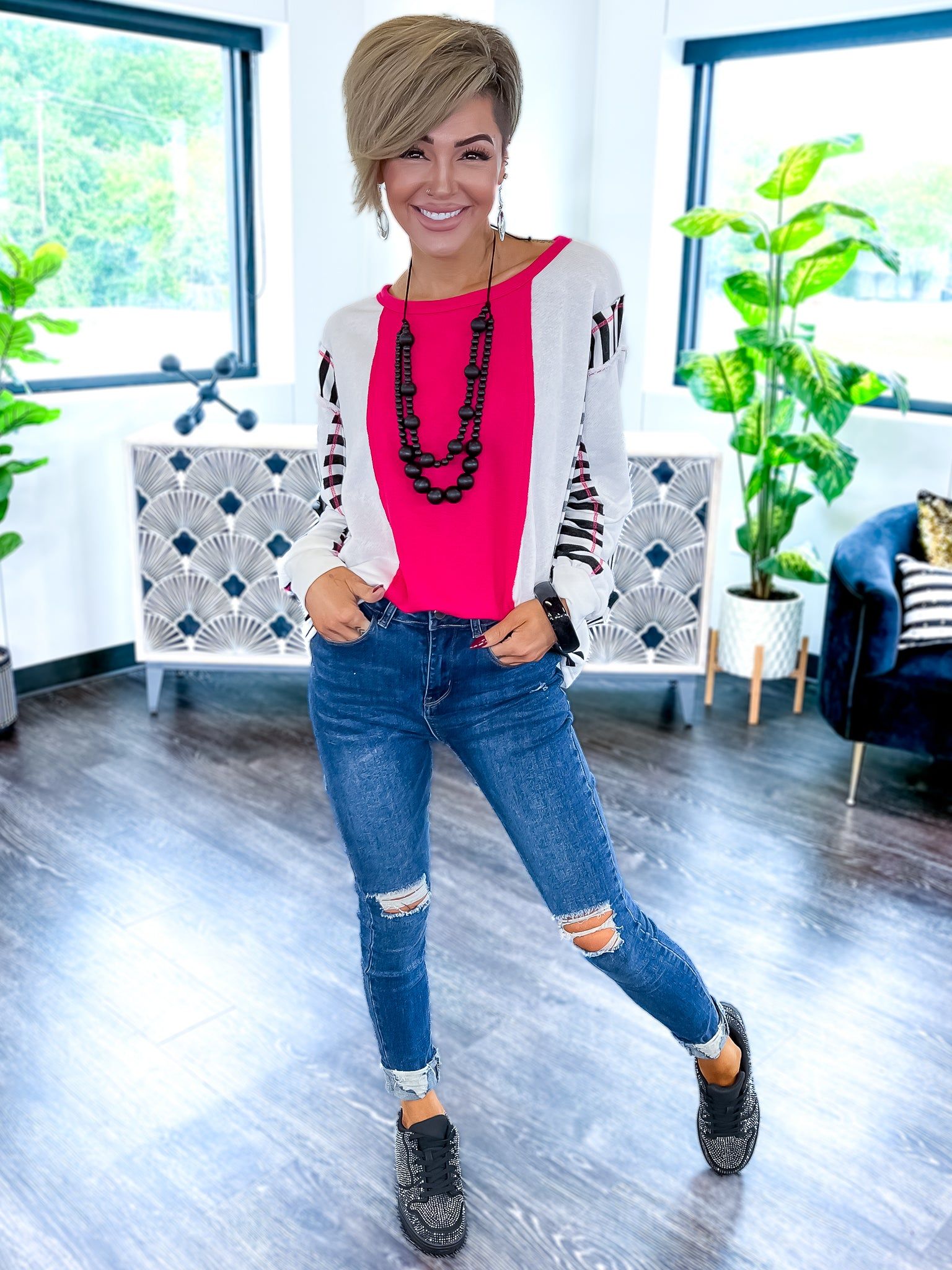 Striped Top | Fuchsia sold by ZZs product image thumbnail 6