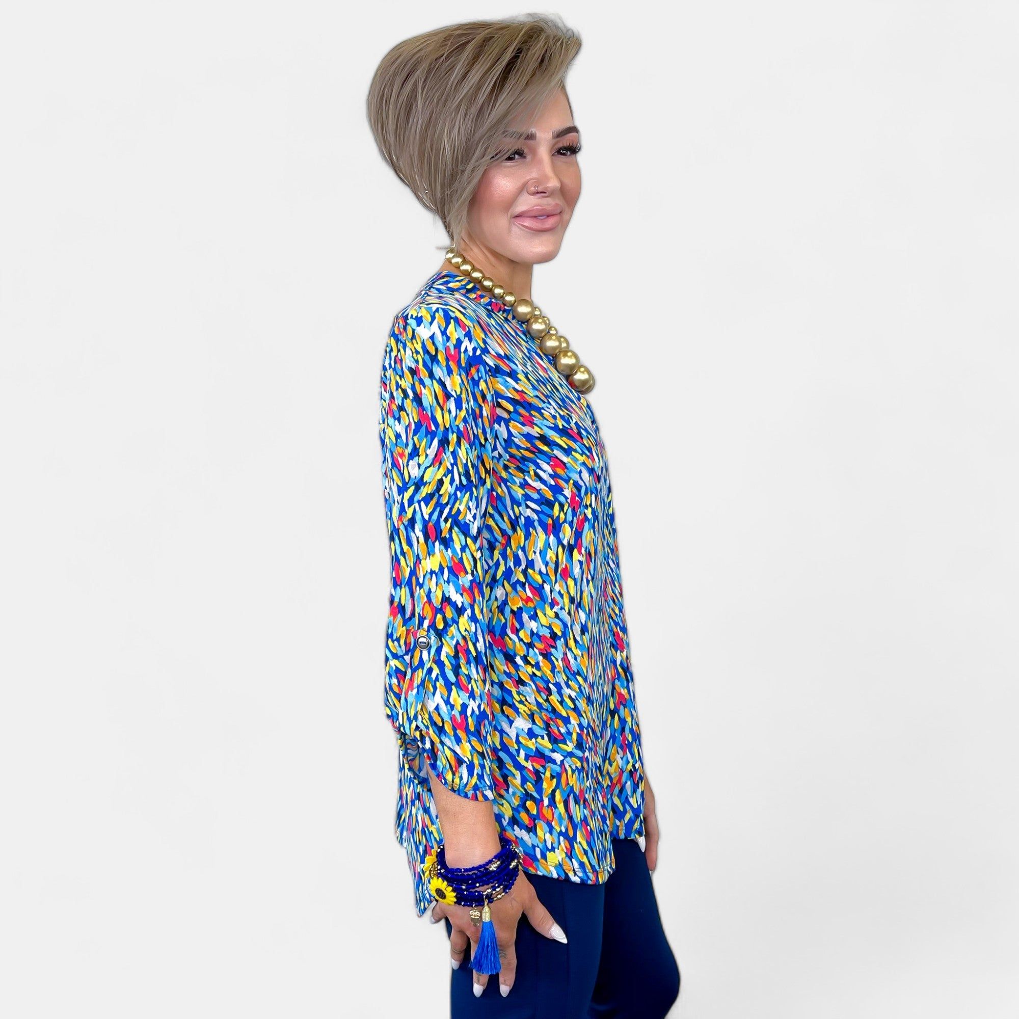 Royal Multi Abstract Lizzy Top sold by ZZs product image thumbnail 3