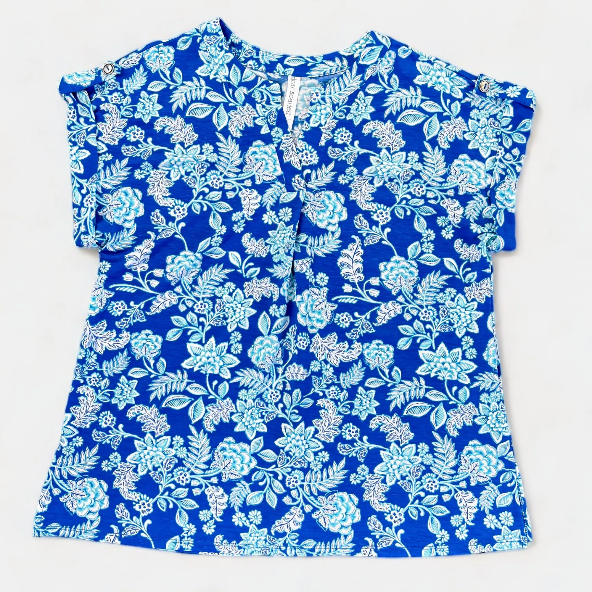 Royal Floral Lizzy Short Sleeve Top sold by ZZs product image thumbnail 2