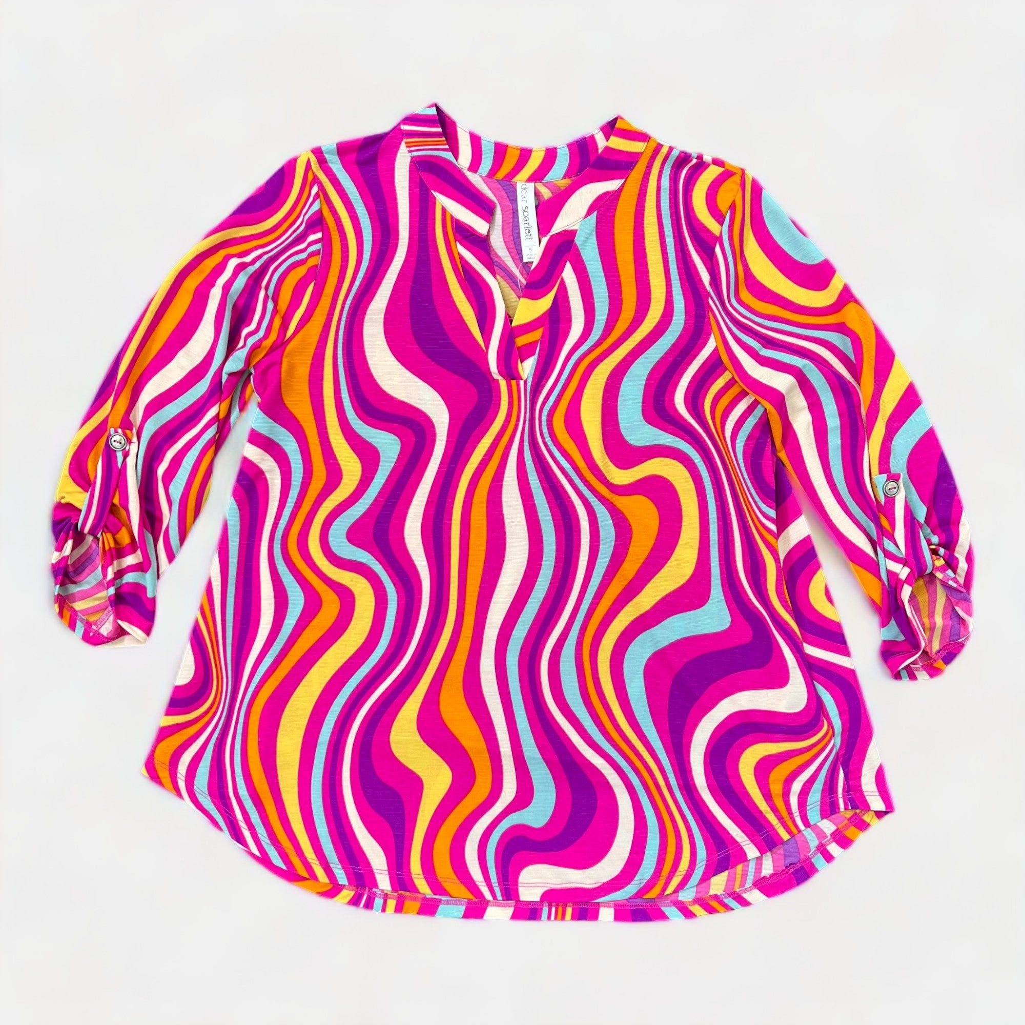 Magenta Multi Lizzy Top sold by ZZs