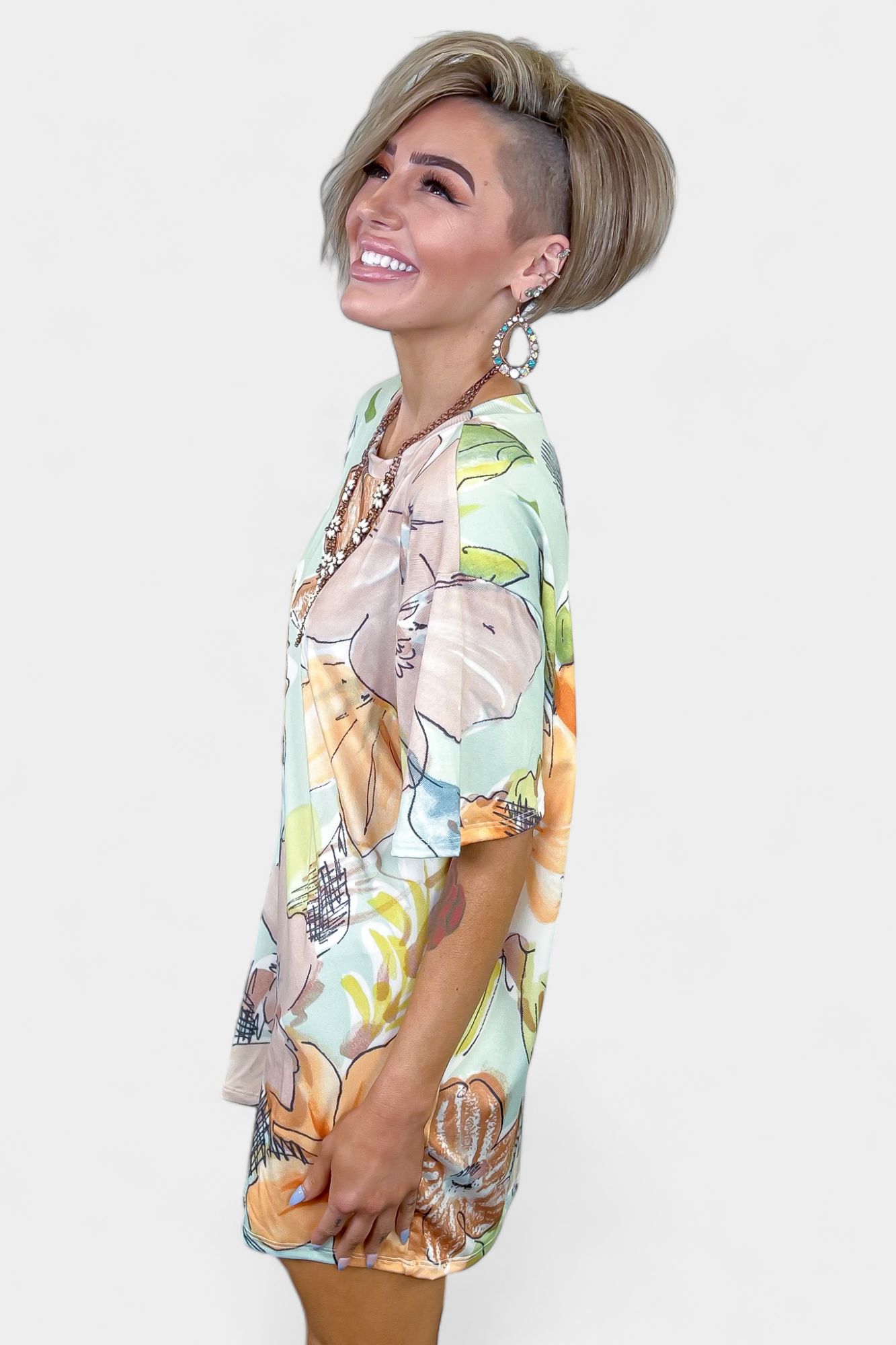 Vintage Flower Jersey Dress sold by ZZs product image thumbnail 3