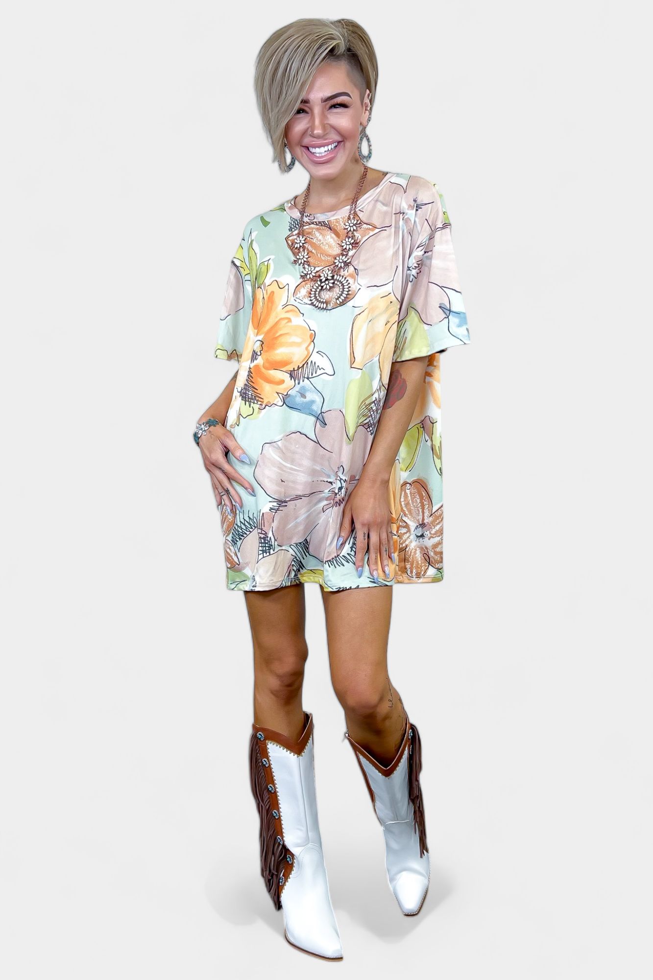 Vintage Flower Jersey Dress sold by ZZs