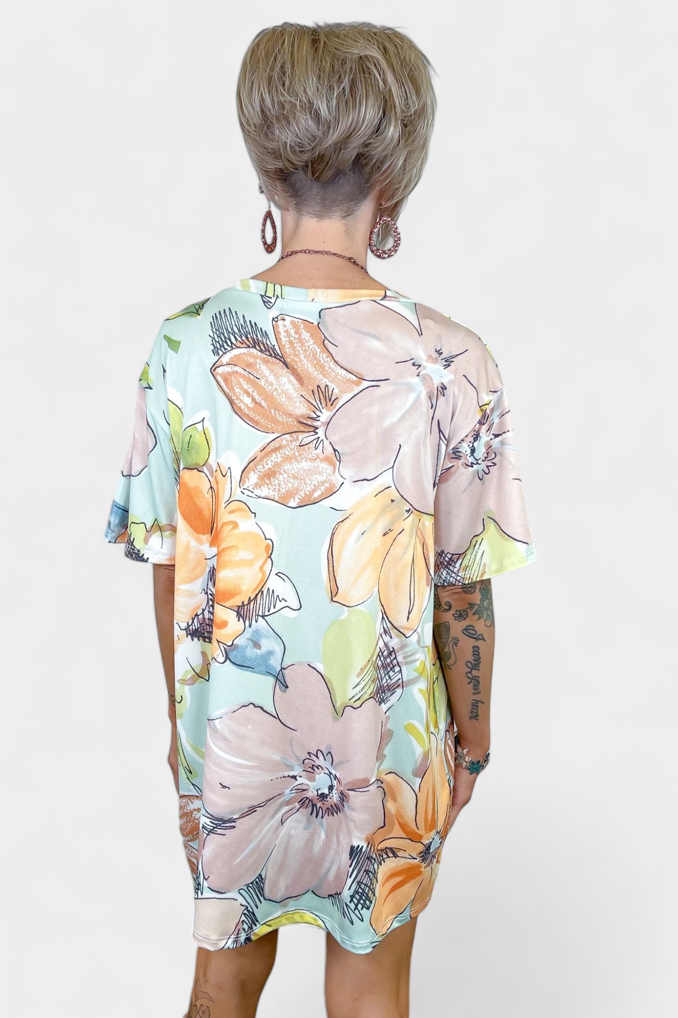 Vintage Flower Jersey Dress sold by ZZs product image thumbnail 5