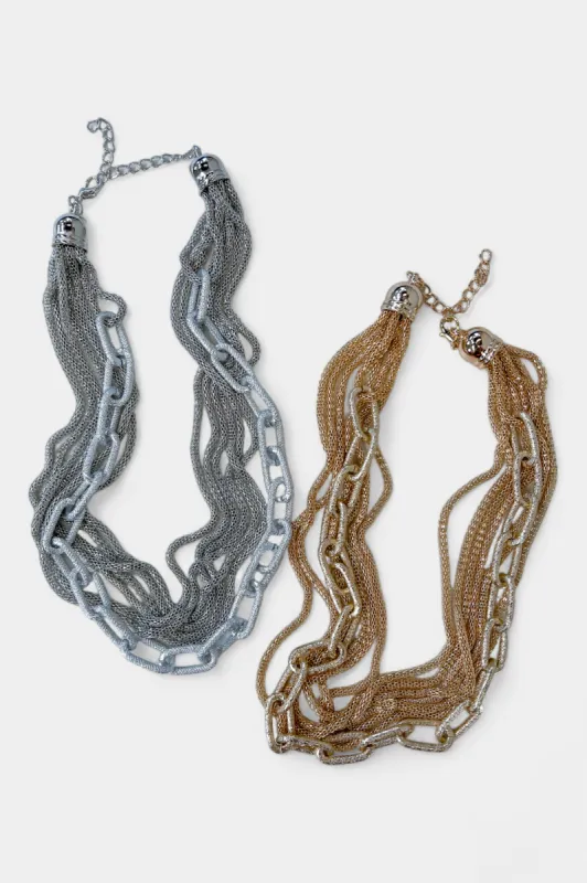 Mix Chain Layered Necklace sold by ZZs