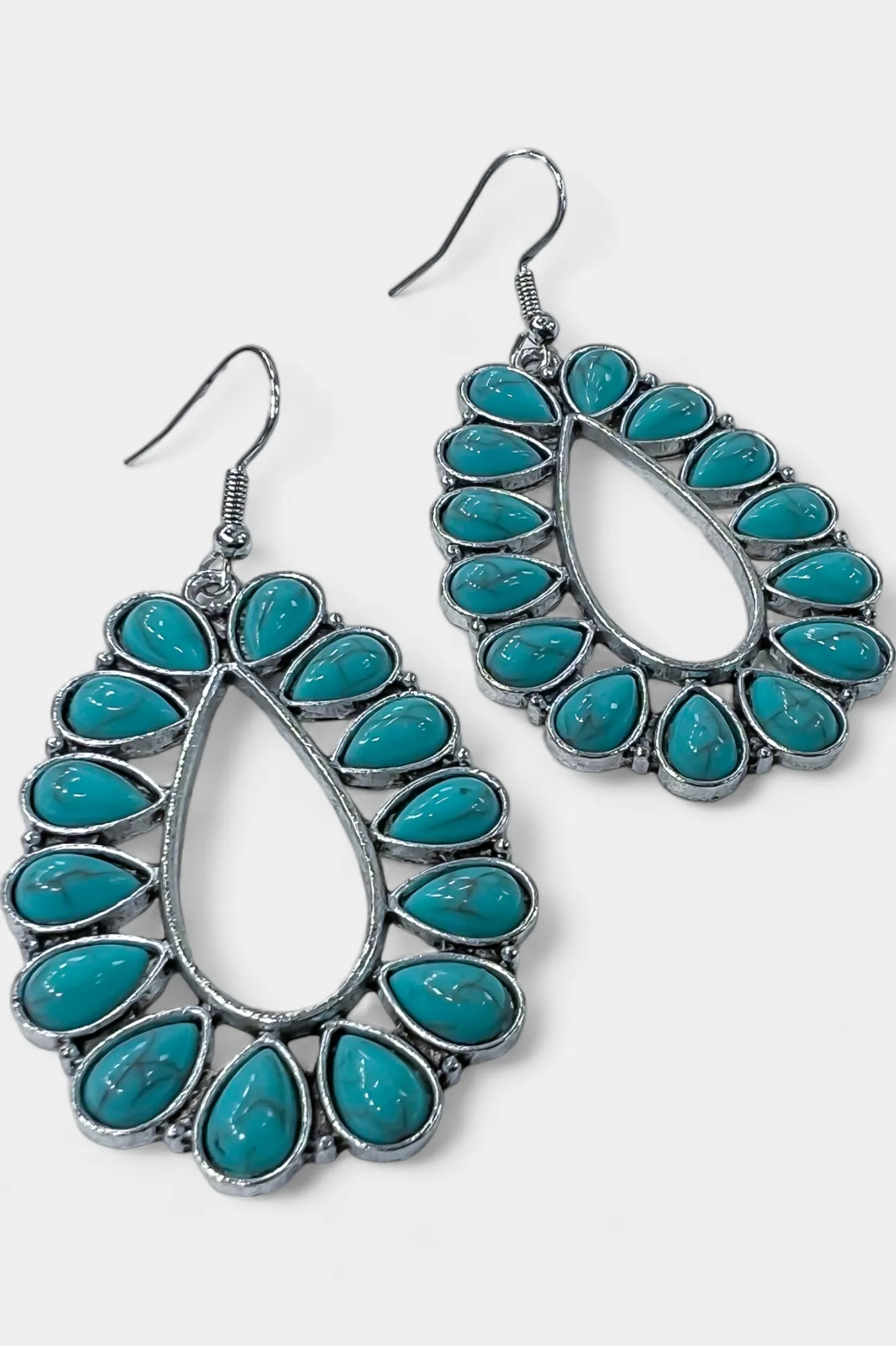 Turquoise Concho Stone Earrings sold by ZZs product image thumbnail 3