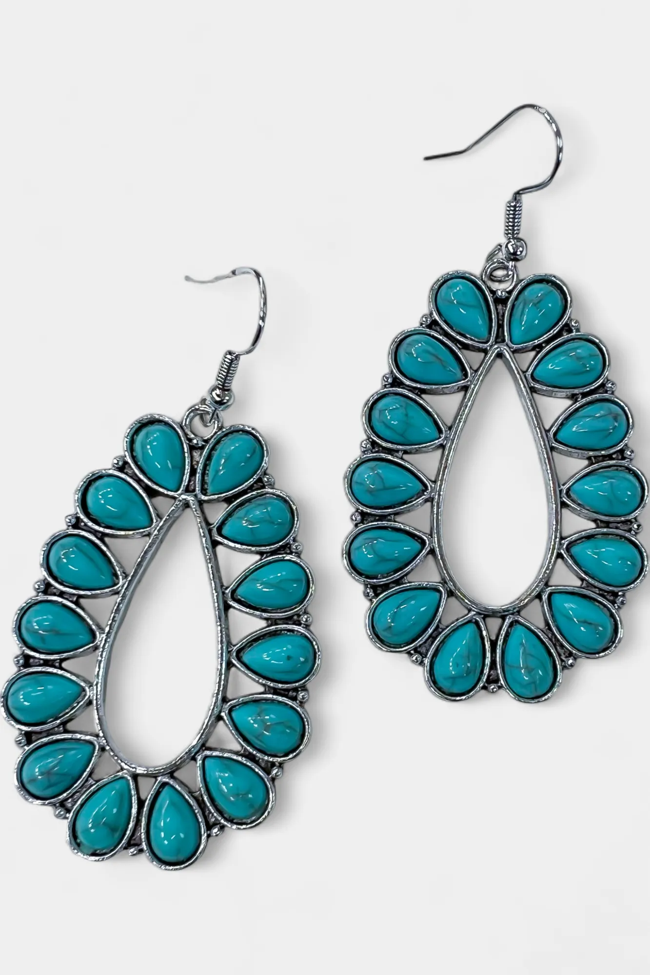 Turquoise Concho Stone Earrings sold by ZZs