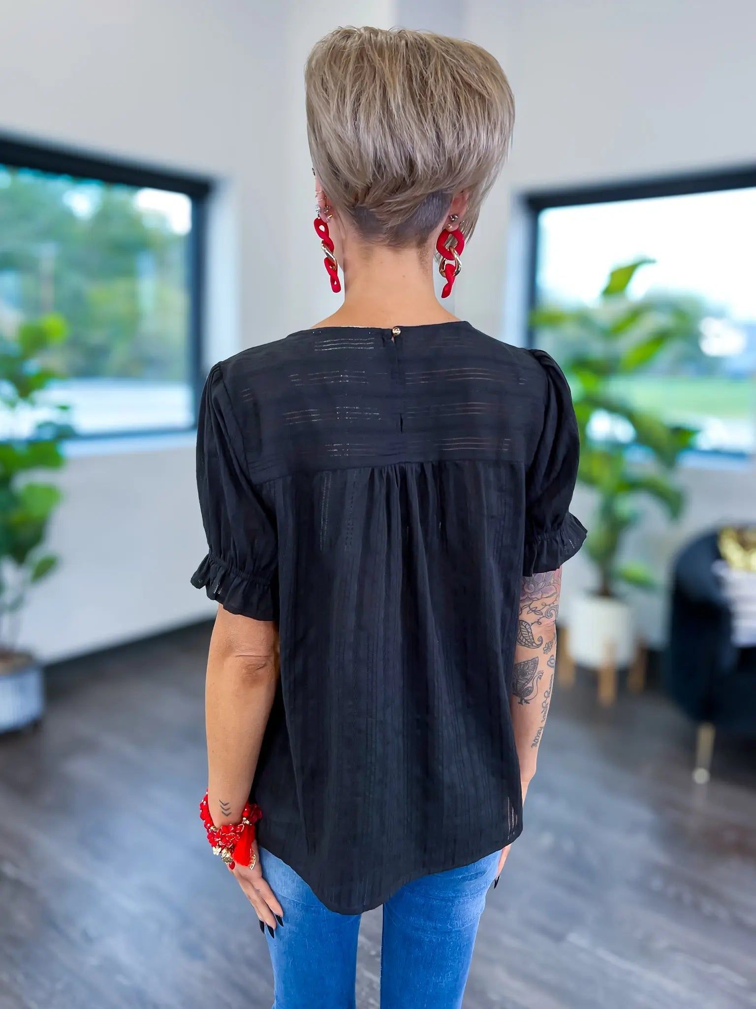 Black Embroidered Top sold by ZZs product image thumbnail 5