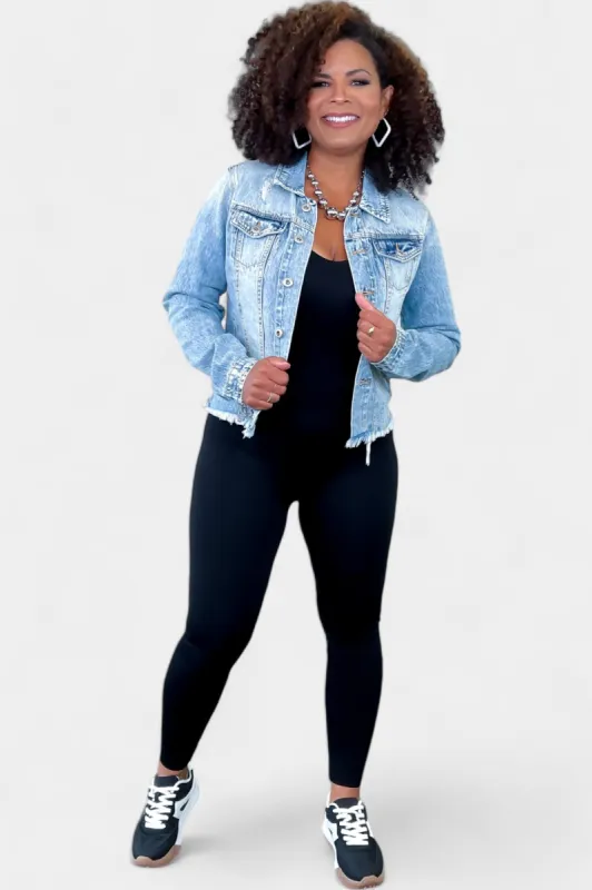 Distressed Denim Jacket sold by ZZs