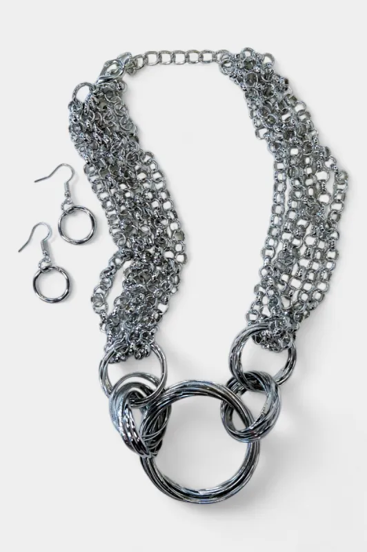 Silver O Ring Chain Necklace sold by ZZs