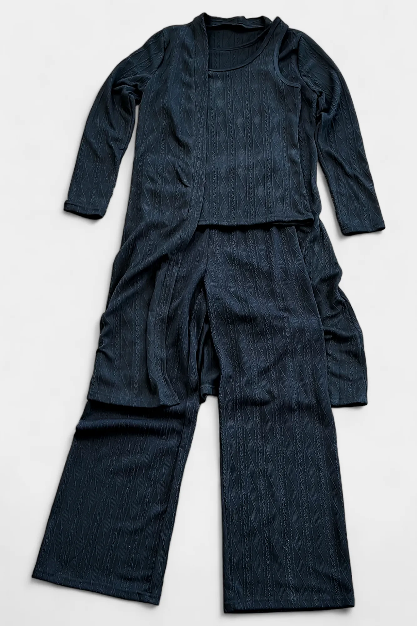 Black Knit Cardigan Set sold by ZZs product image thumbnail 2