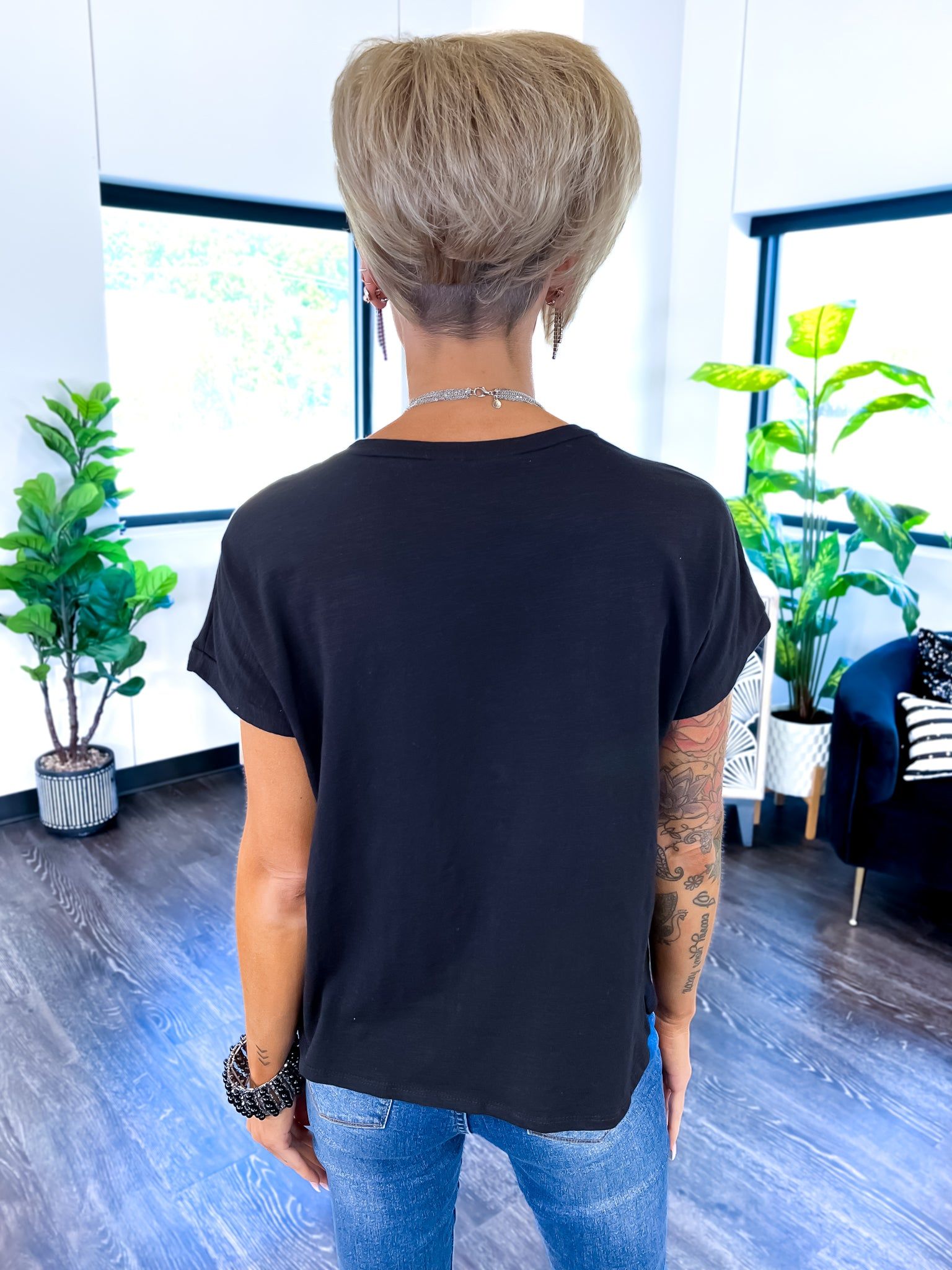 Black Ember Short Sleeve Top sold by ZZs product image thumbnail 5