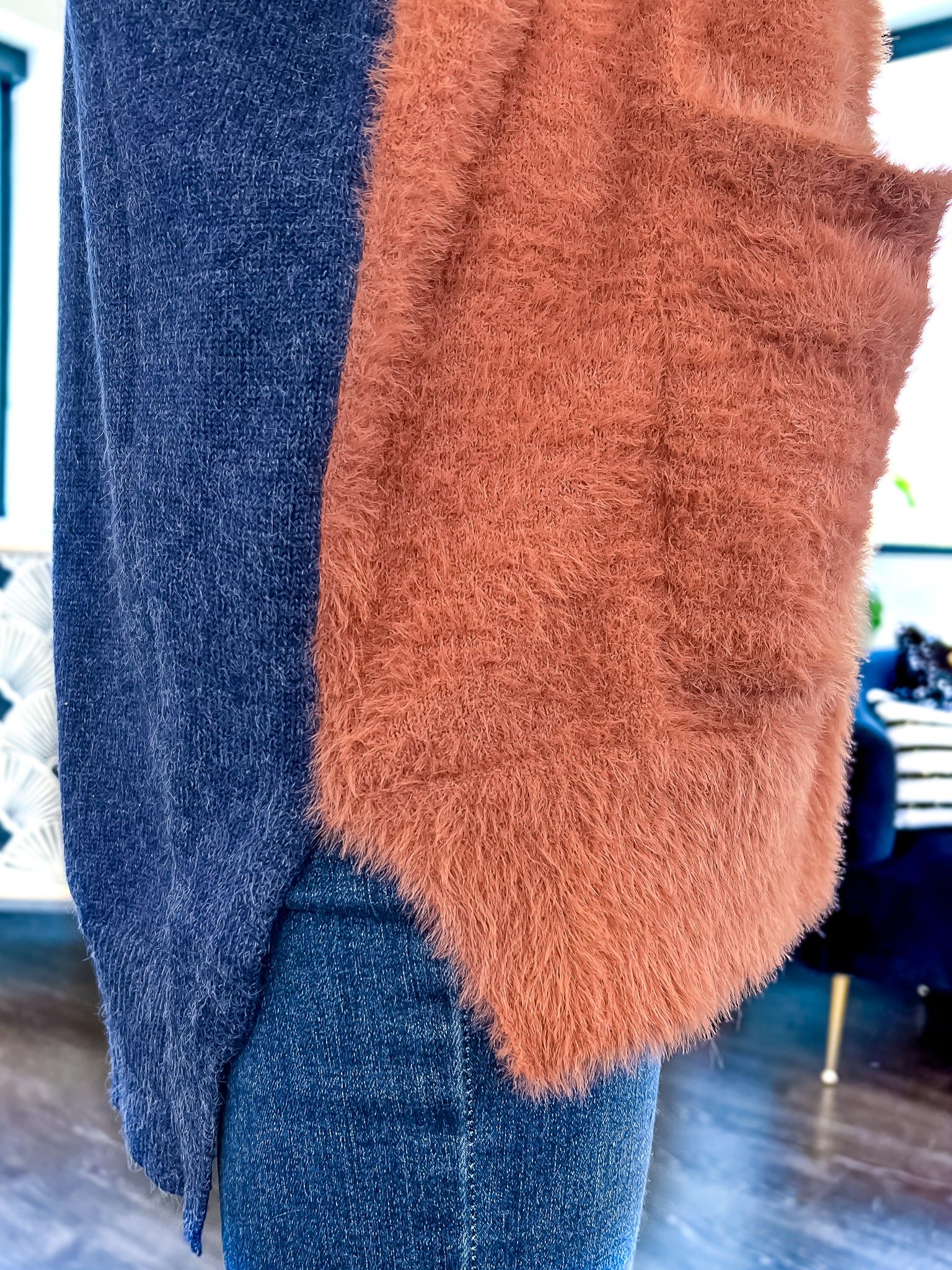 Colorblock Oversized Cardigan sold by ZZs product image thumbnail 6