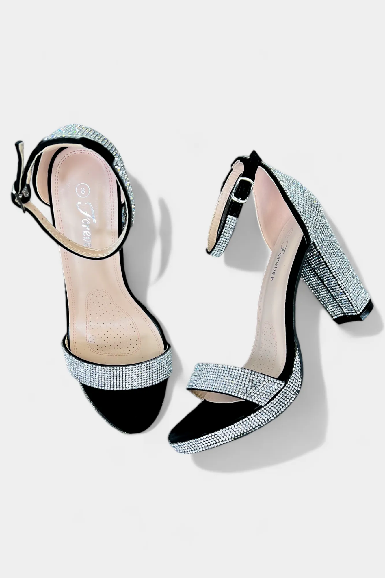 Black Rhinestone Sparkle Heels sold by ZZs product image thumbnail 2