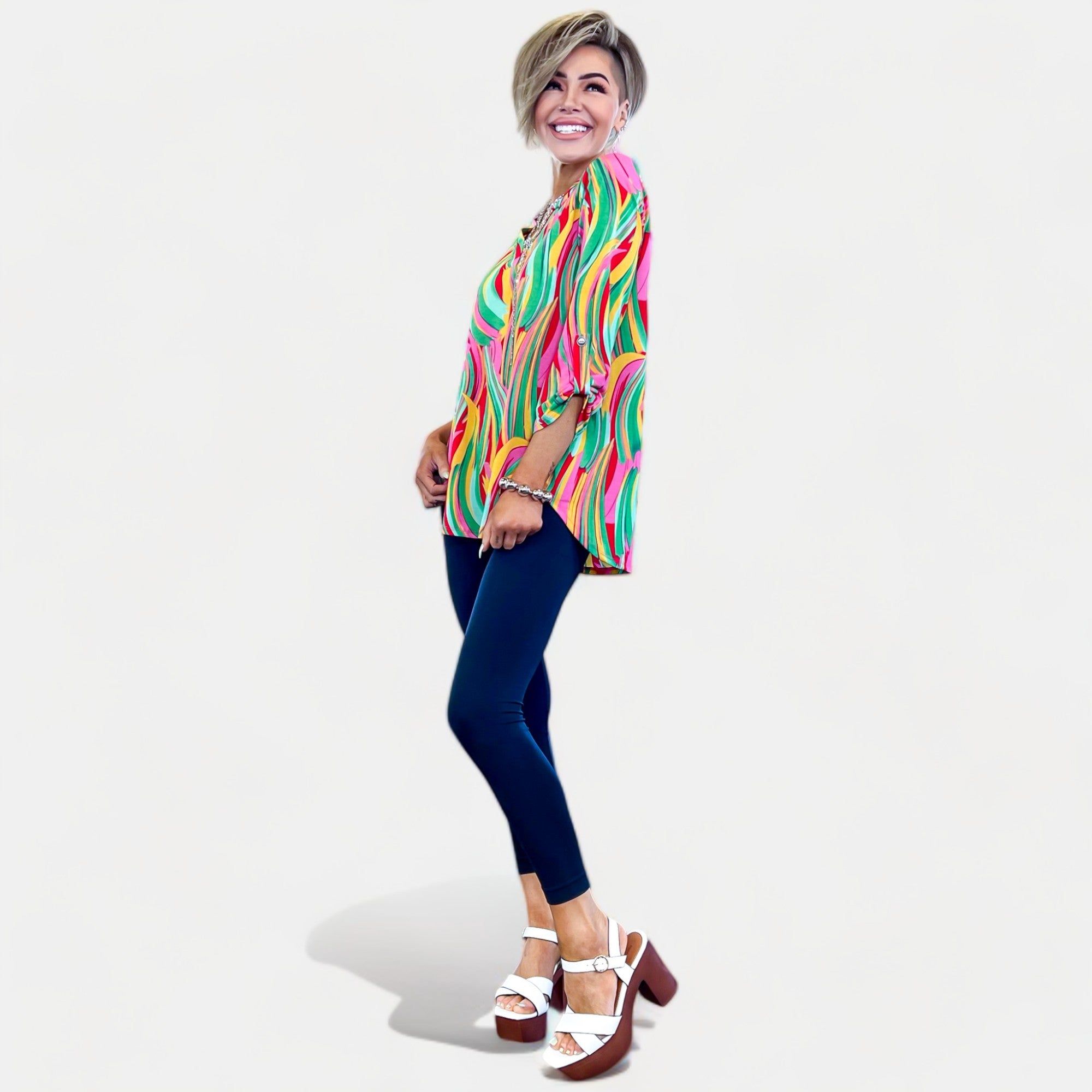 Pink Abstract Lizzy Top sold by ZZs product image thumbnail 3