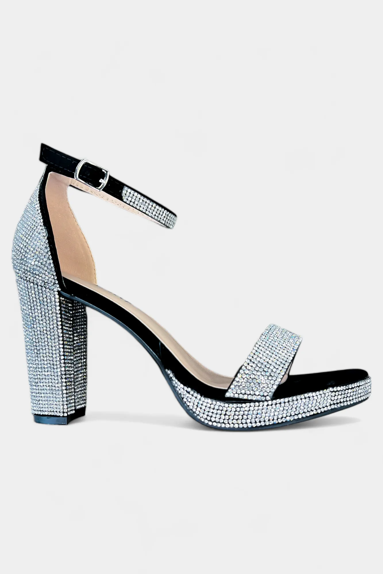 Black Rhinestone Sparkle Heels sold by ZZs