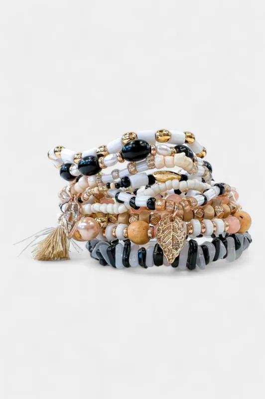 Charm Beaded Stretch Bracelets sold by ZZs