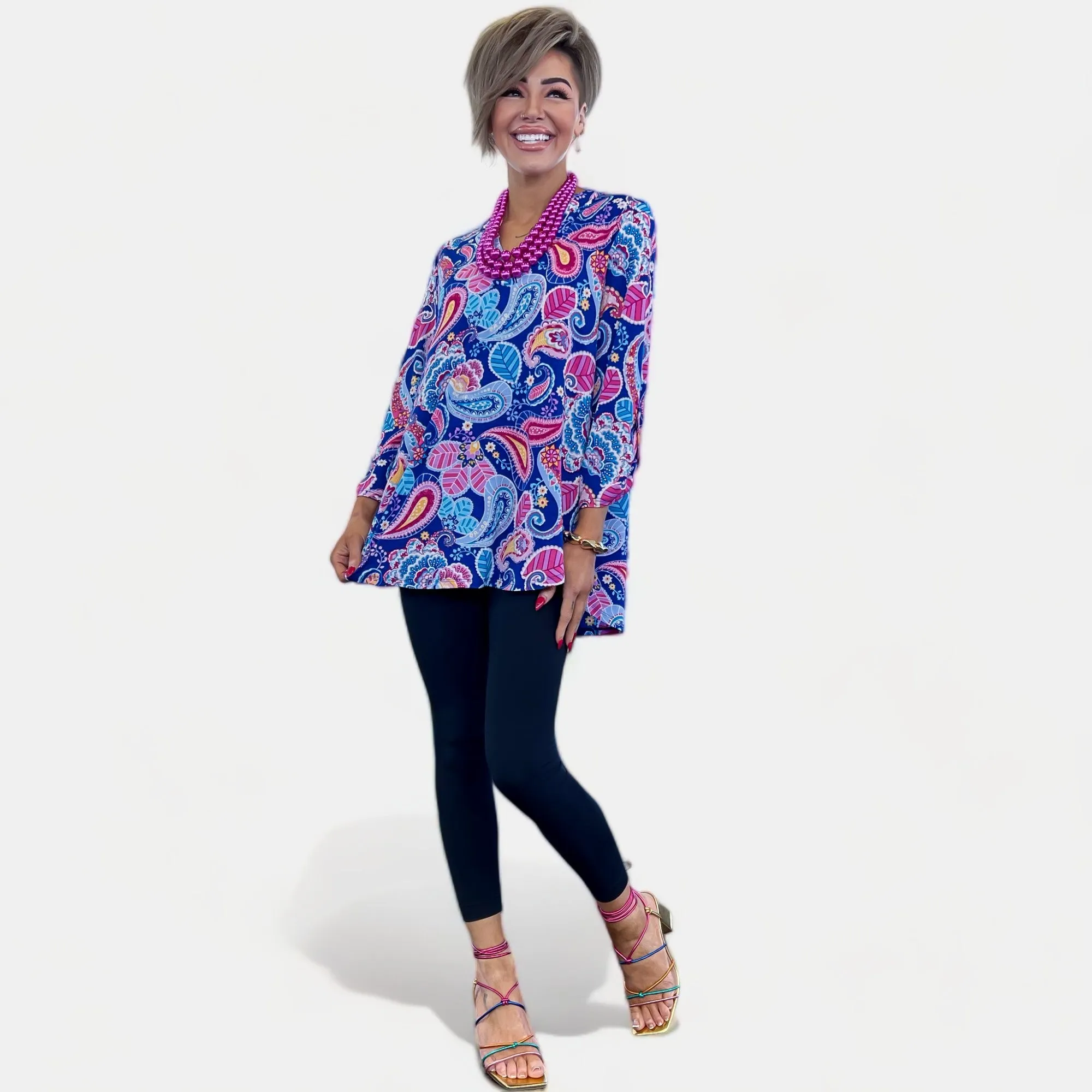 Blue Multi Paisley Lizzy Top sold by ZZs product image thumbnail 4