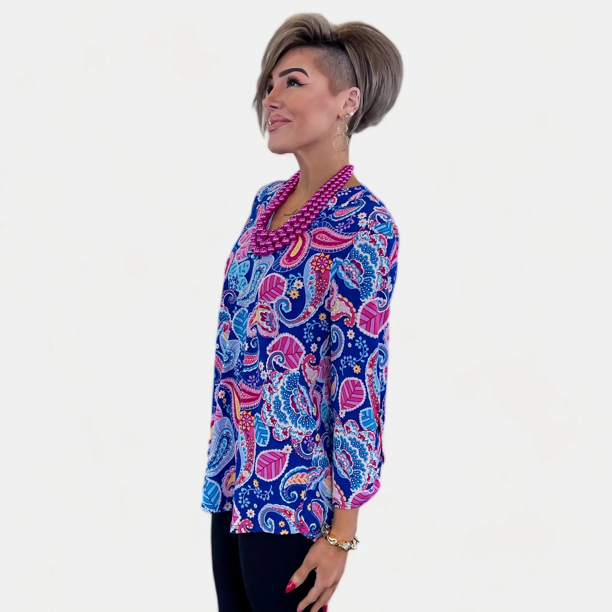 Blue Multi Paisley Lizzy Top sold by ZZs product image thumbnail 5