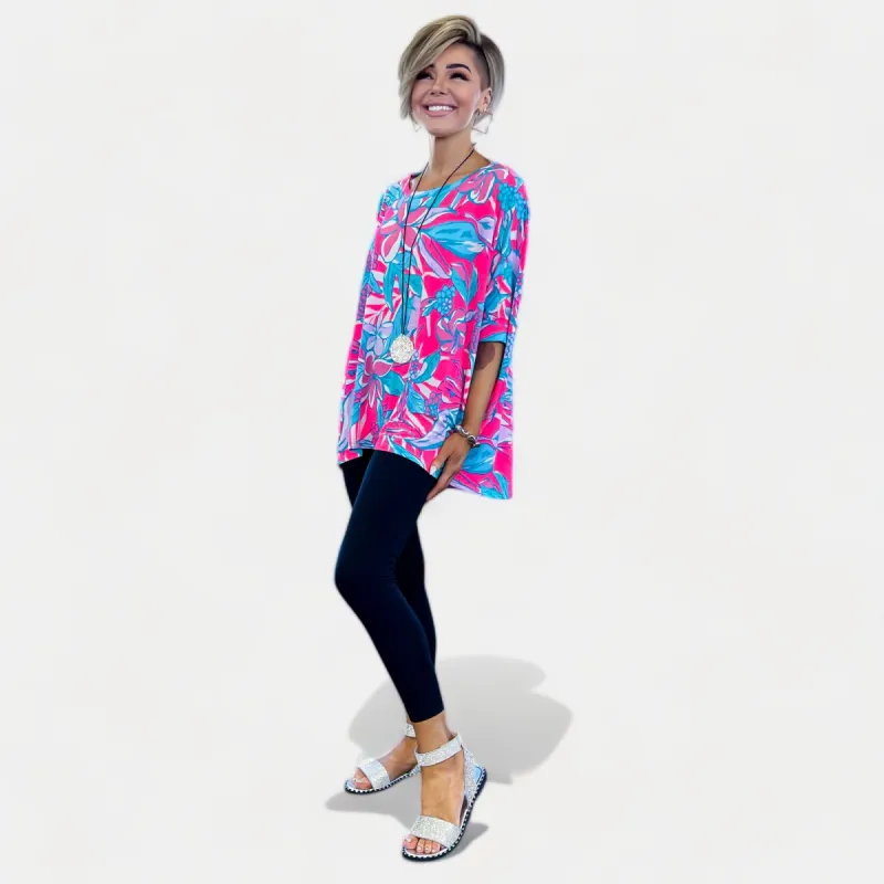 Pink Multi Floral Essential Top sold by ZZs