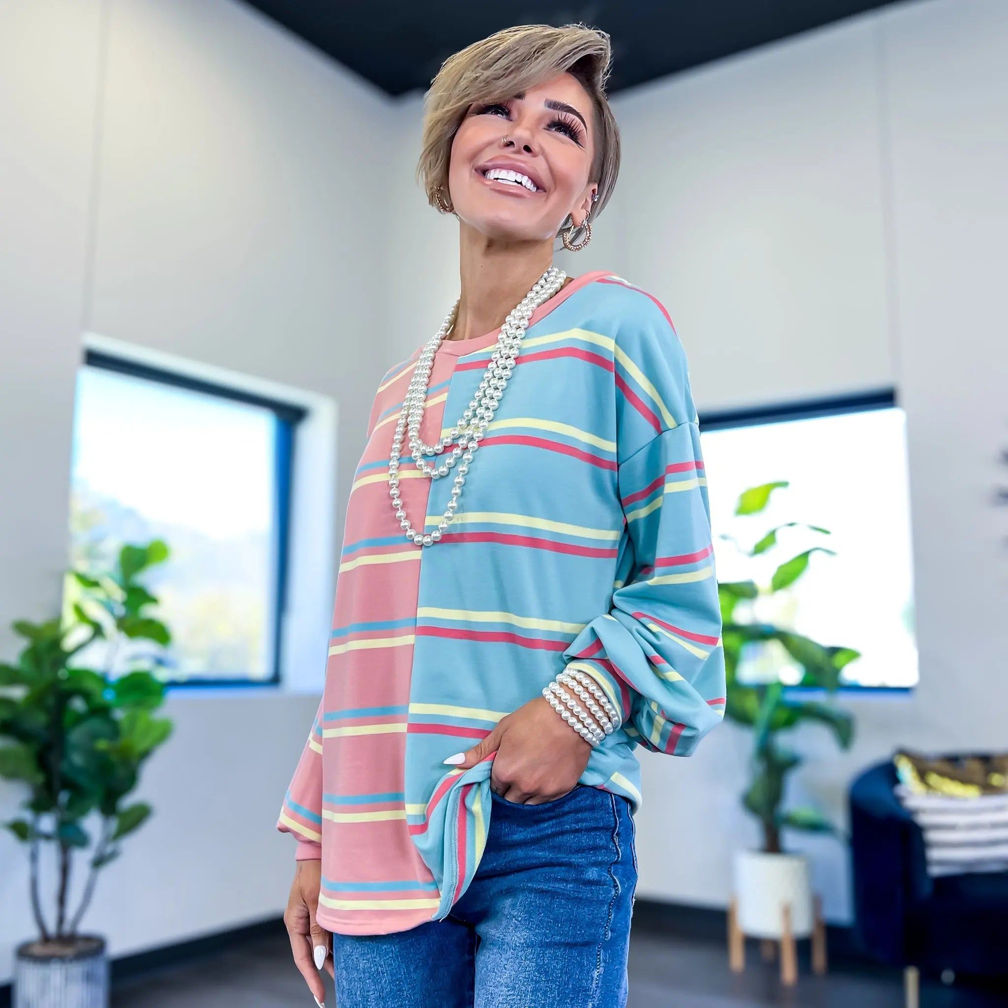 Striped Colorblock Top sold by ZZs product image thumbnail 4