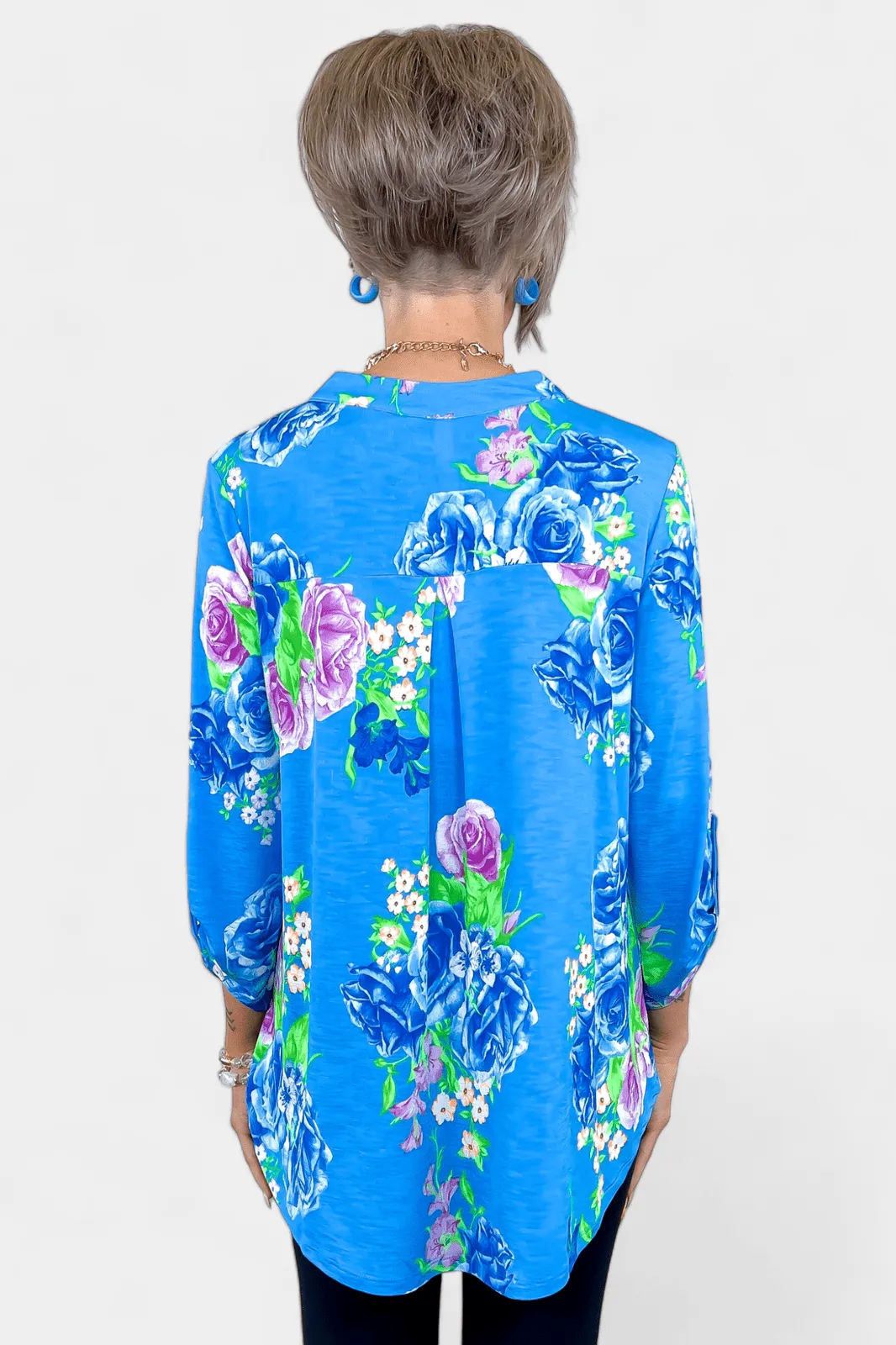Blue Floral Lizzy Top sold by ZZs product image thumbnail 5