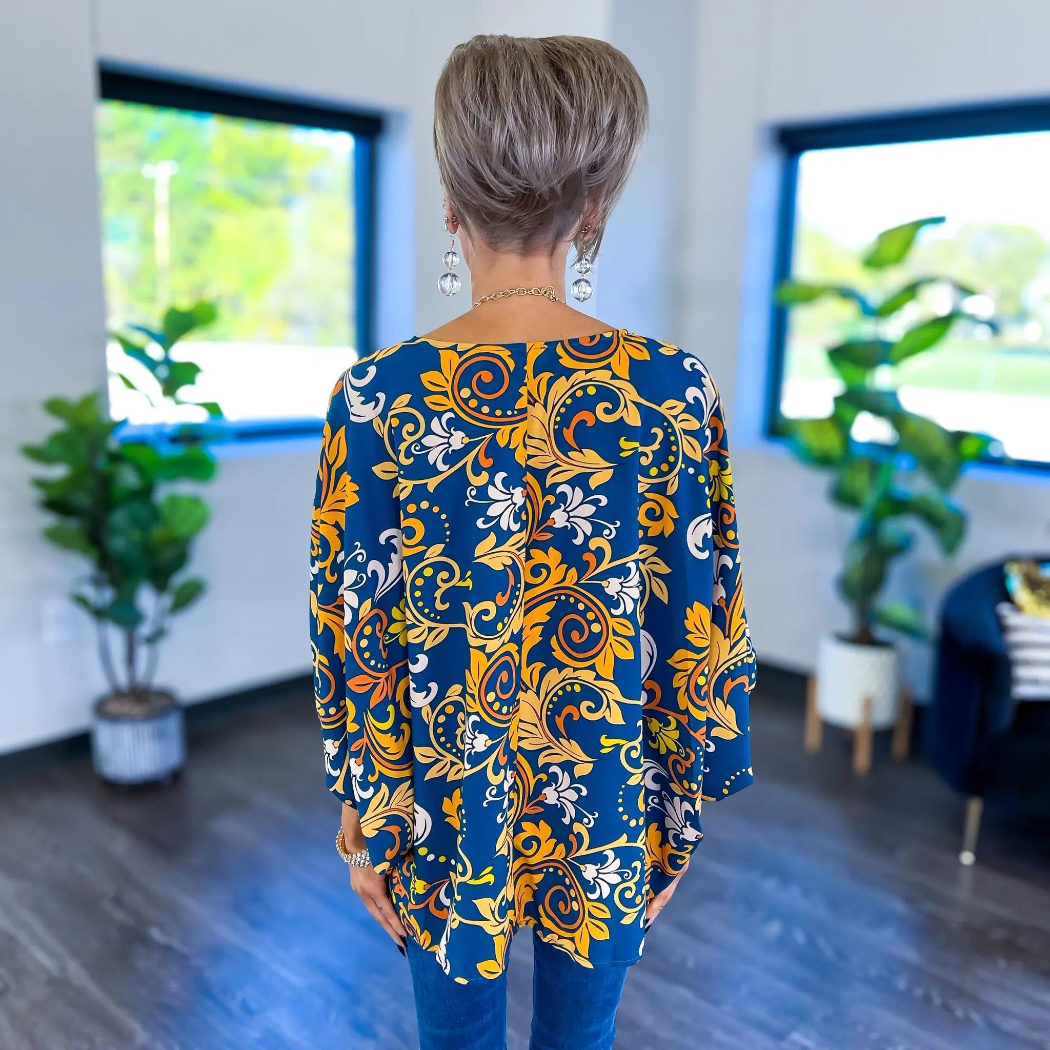 Teal Damask Top sold by ZZs product image thumbnail 5