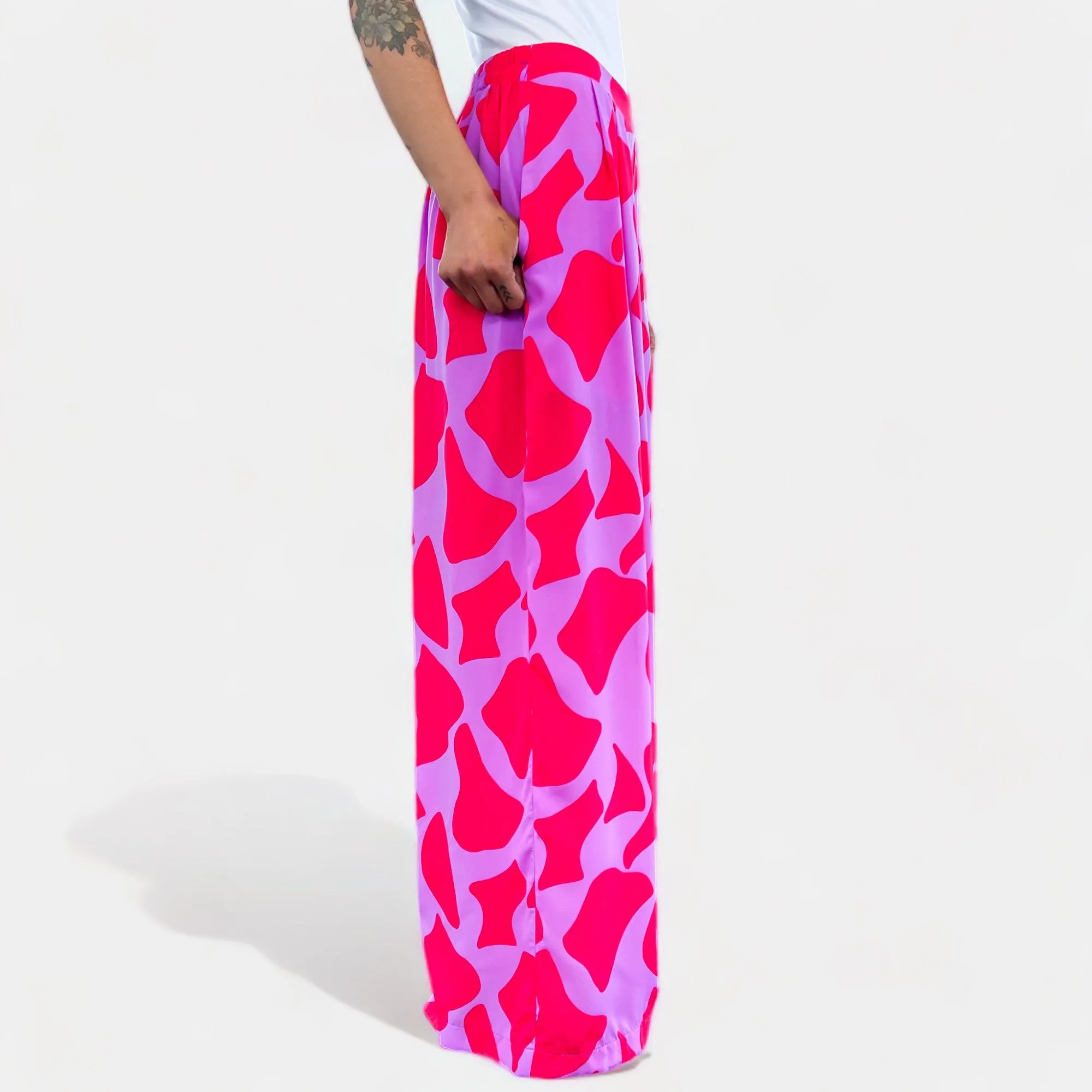 Lilac & Coral Geo Print Wide Leg Pants sold by ZZs product image thumbnail 3