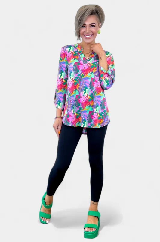 Multi Floral Lizzy Top [NO RETURNS] sold by ZZs