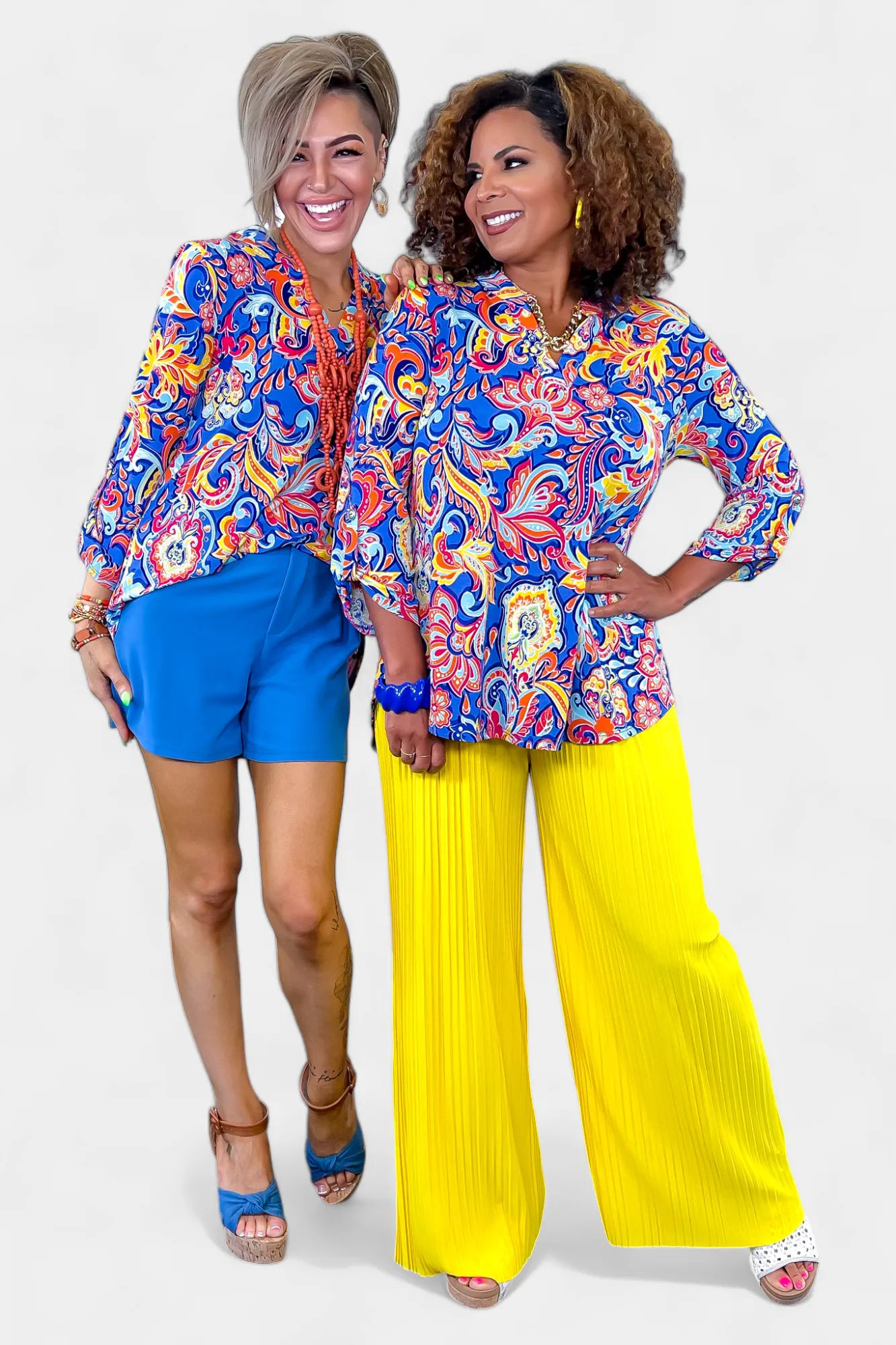 Royal Paisley Lizzy Top sold by ZZs