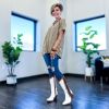 Mocha Ribbed Dolman Sleeve Top sold by ZZs