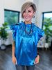 Turquoise Layla Metallic Top sold by ZZs