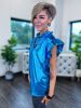 Turquoise Layla Metallic Top sold by ZZs