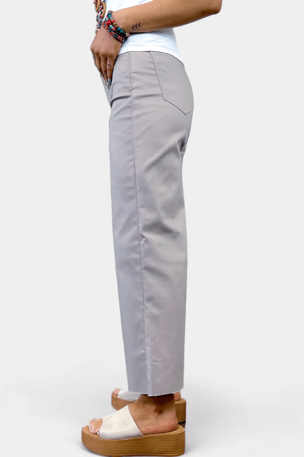 Mocha Flare Cropped Denim Pant sold by ZZs product image thumbnail 4