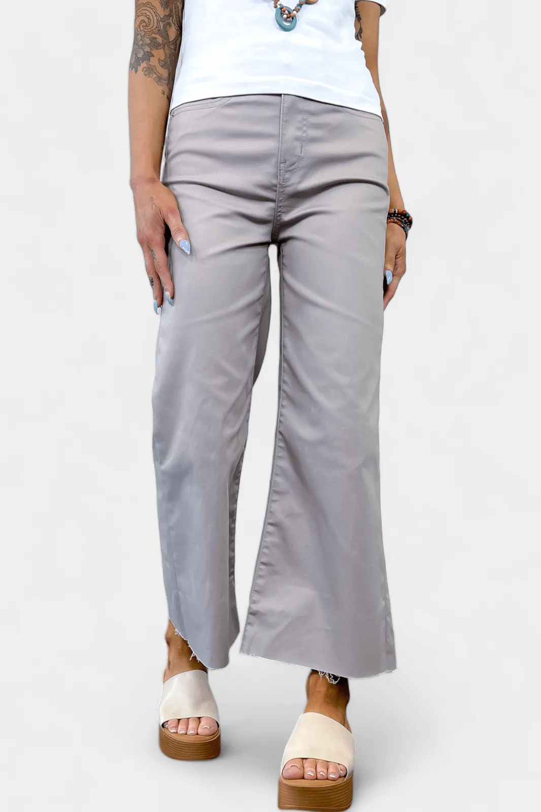 Mocha Flare Cropped Denim Pant sold by ZZs product image thumbnail 3