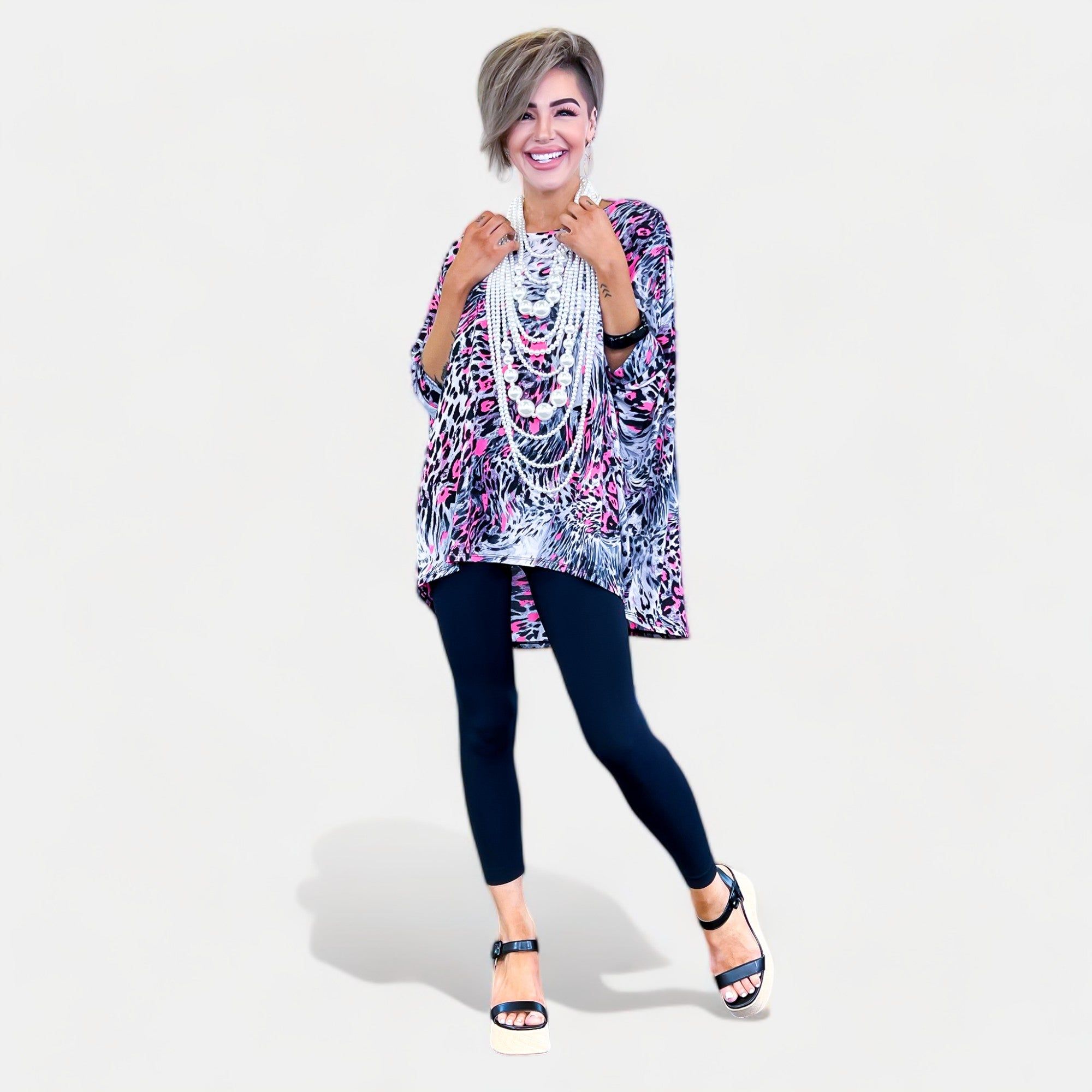 Grey Pink Animal Essential Top sold by ZZs product image thumbnail 3